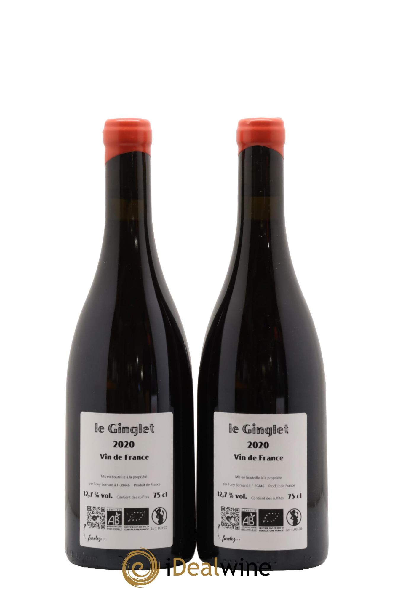Vin de France Le Ginglet Bornard 2020 - Lot de 2 bouteilles - 1