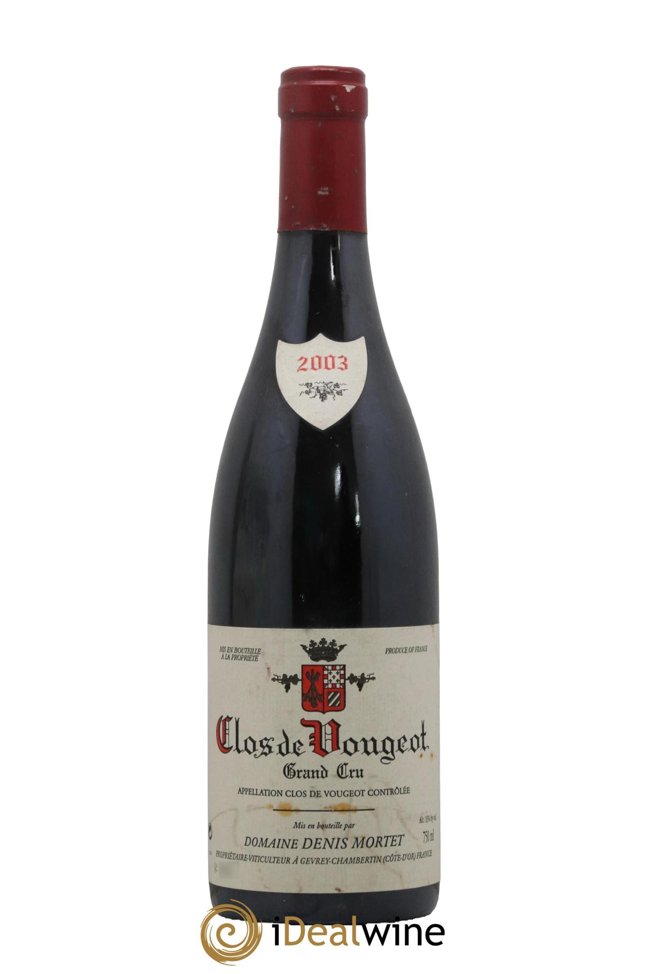 Clos de Vougeot Grand Cru Denis Mortet (Domaine) 2003 - Lotto di 1 bottiglia - 0