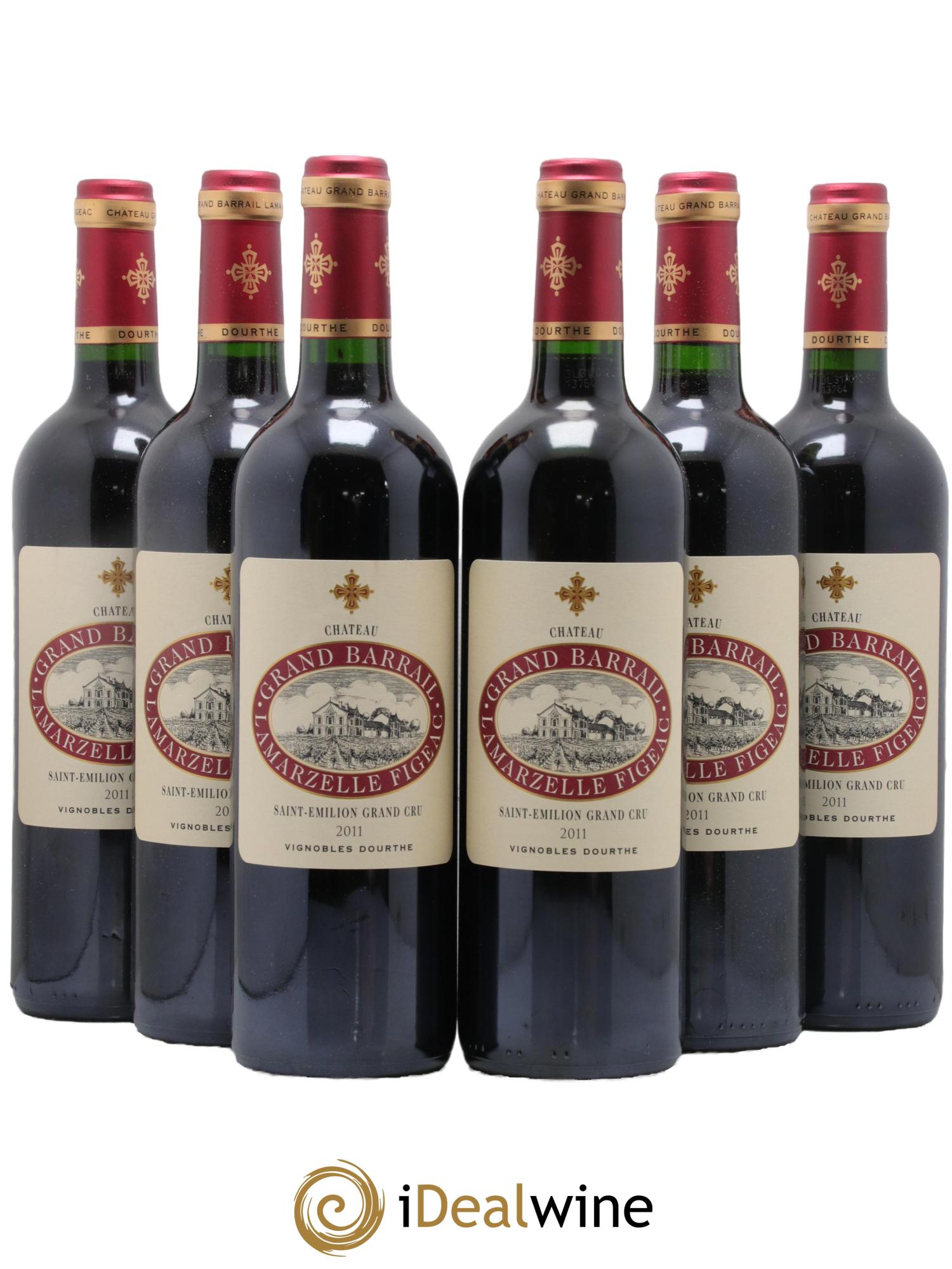 Château Grand Barrail Lamarzelle Figeac Grand Cru Classé 2011 - Lot of 6 bottles - 0