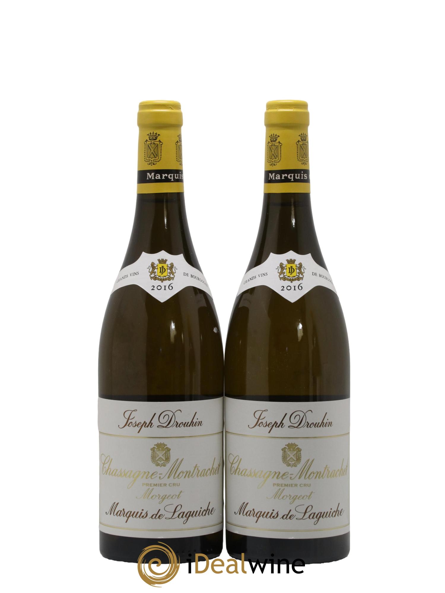 Chassagne-Montrachet 1er Cru Morgeot - Marquis de Laguiche Joseph Drouhin 2016 - Lot de 2 bouteilles - 0