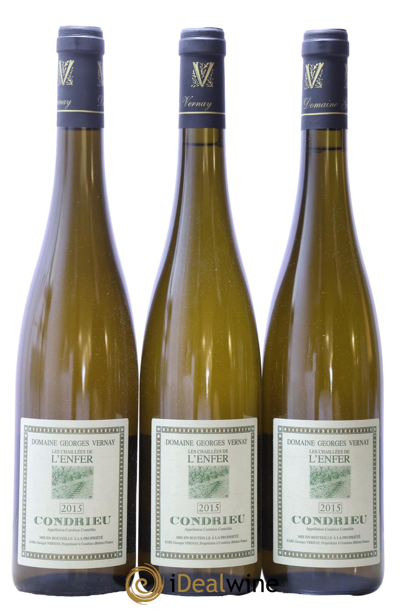 Condrieu Les Chaillées de l'Enfer Georges Vernay 2015 - Lot de 3 bouteilles - 0