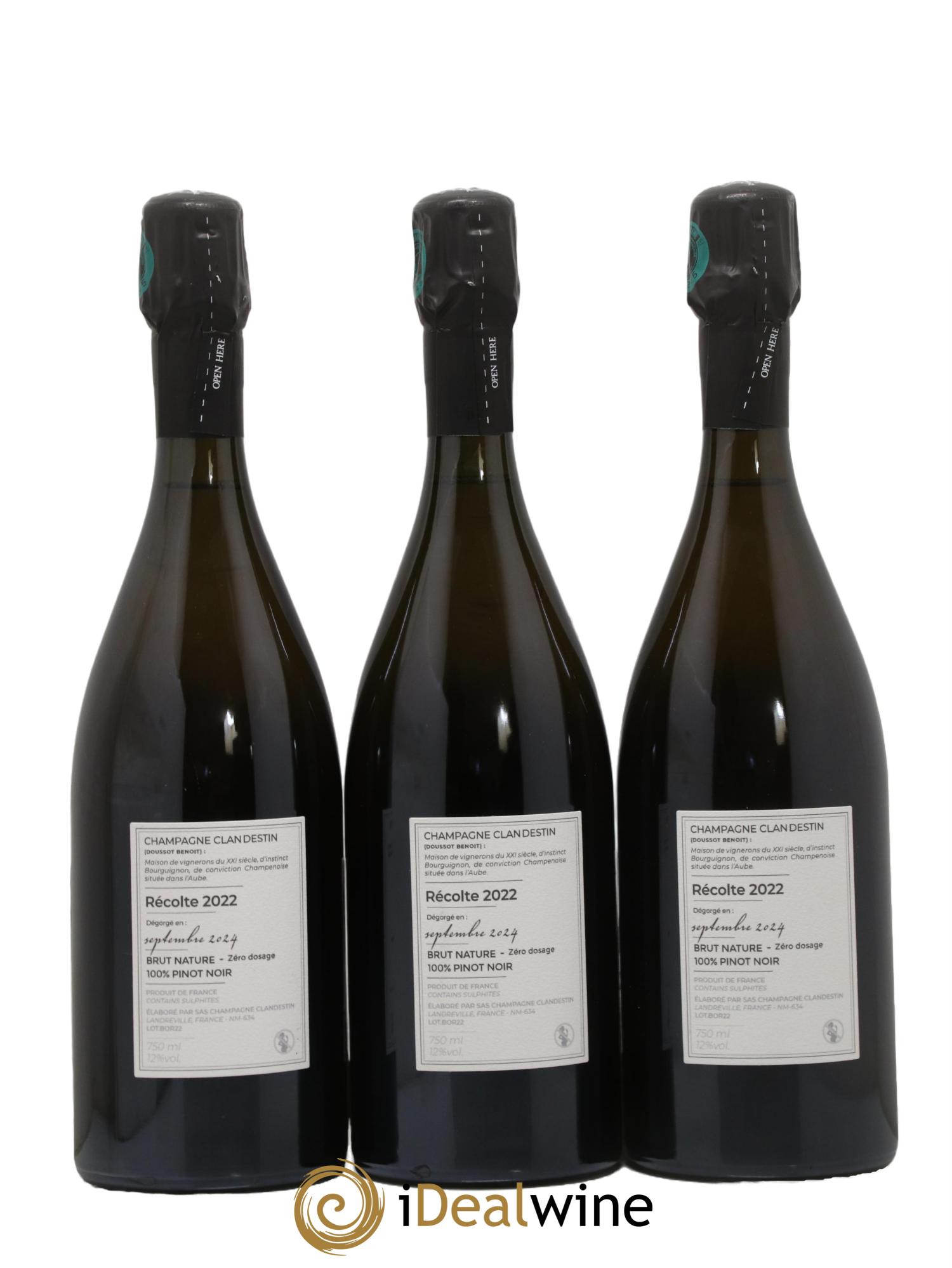 Boréal Brut Nature Clandestin 2022 - Lot de 3 bouteilles - 1