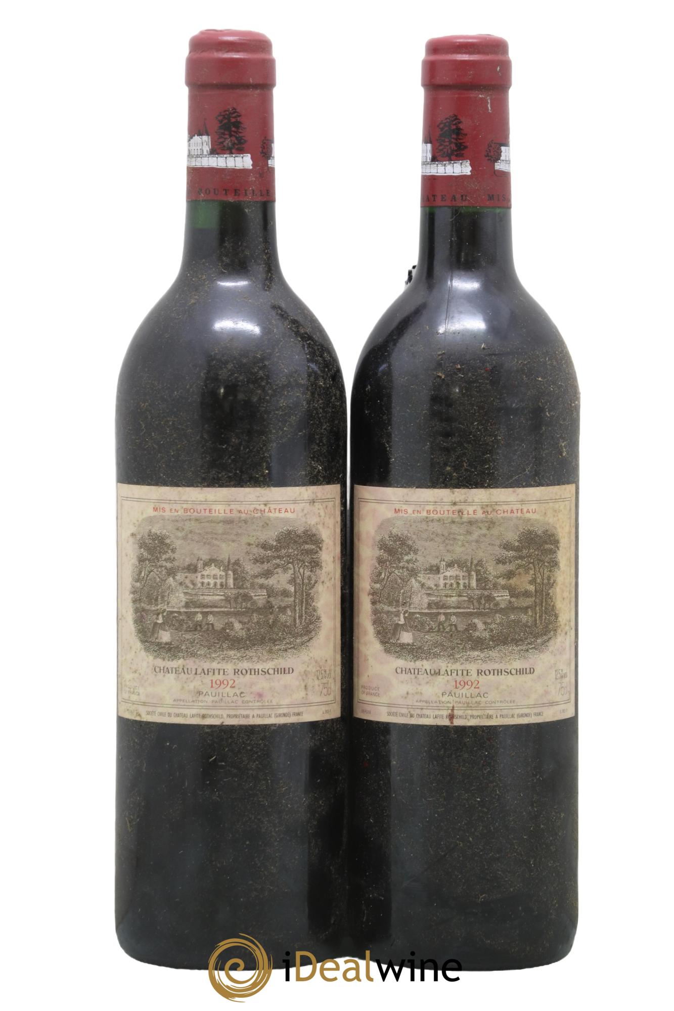 Château Lafite Rothschild 1er Grand Cru Classé 1992 - Lot of 2 bottles - 0
