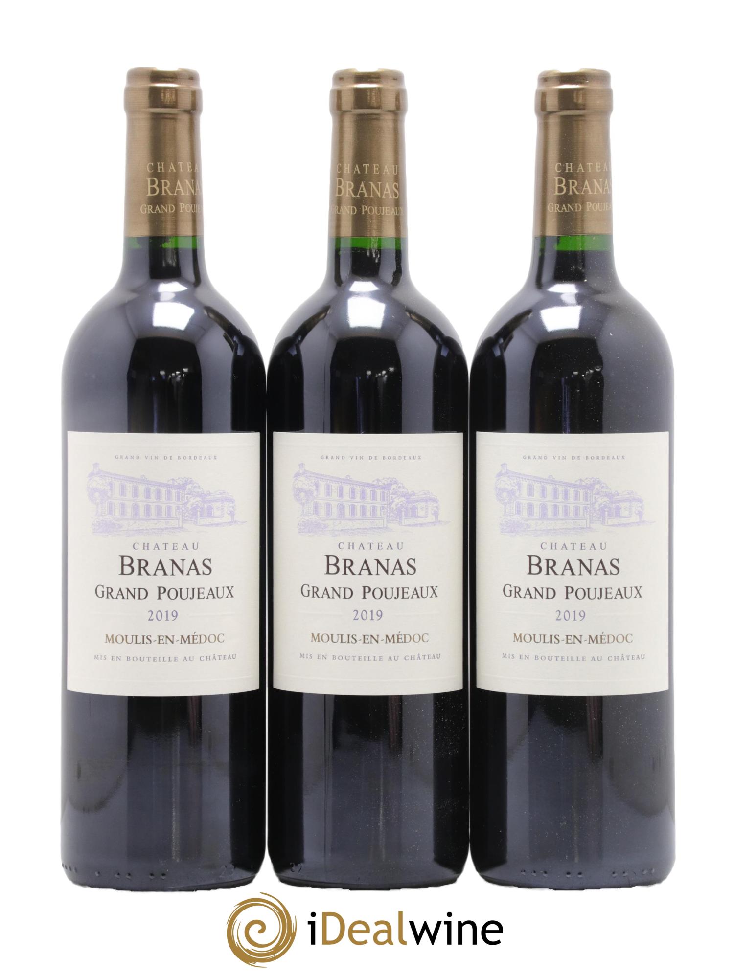 Château Branas Grand Poujeaux Cru Bourgeois 2019 - Lot de 6 bouteilles - 1