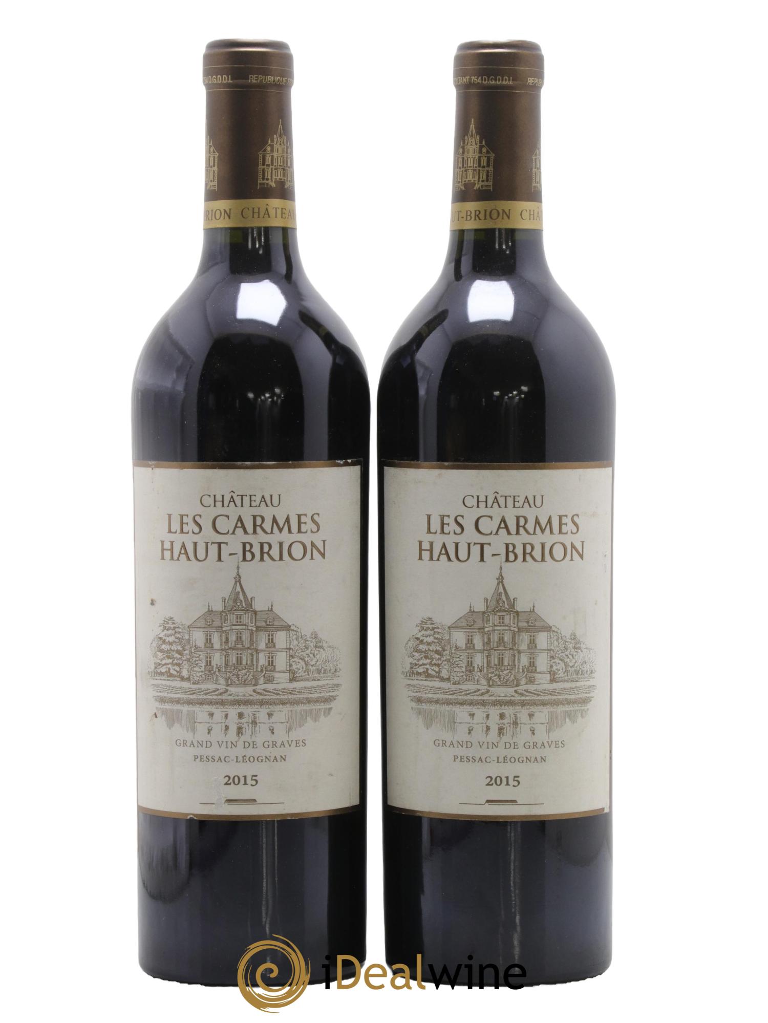 Château Les Carmes Haut-Brion 2015 - Lotto di 2 bottiglie - 0