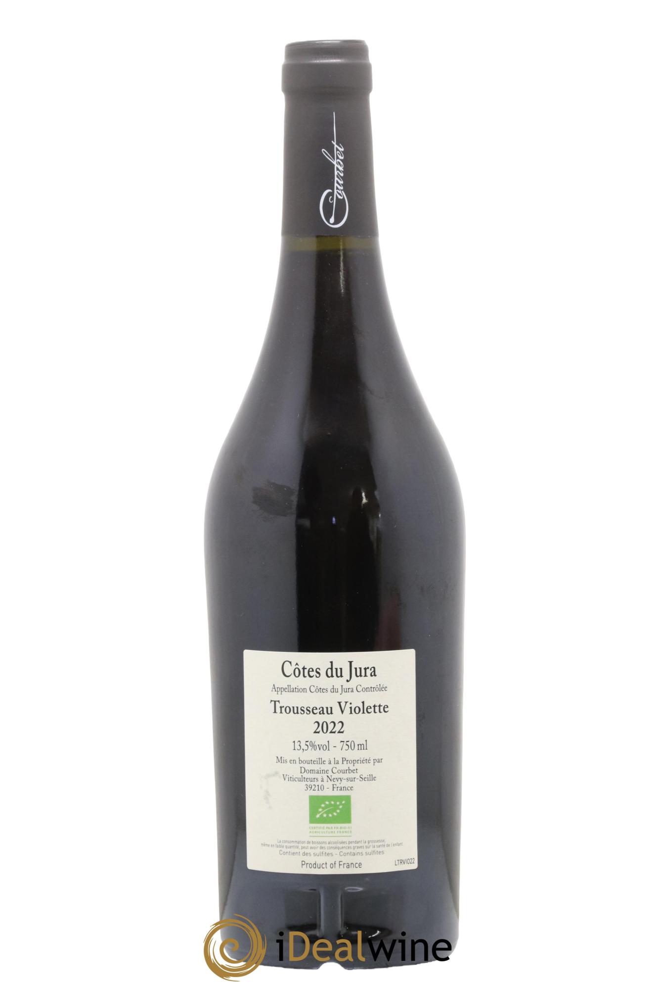 Côtes du Jura Trousseau Violette Domaine Courbet 2022 - Lot of 1 bottle - 1