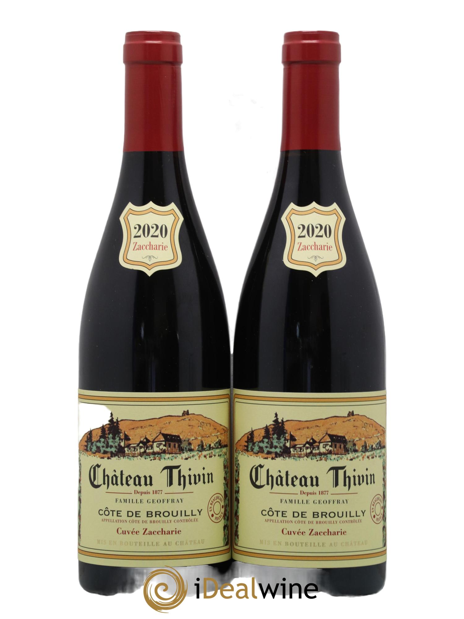 Côte de Brouilly Cuvée Zaccharie Château Thivin 2020 - Lot de 2 bouteilles - 0