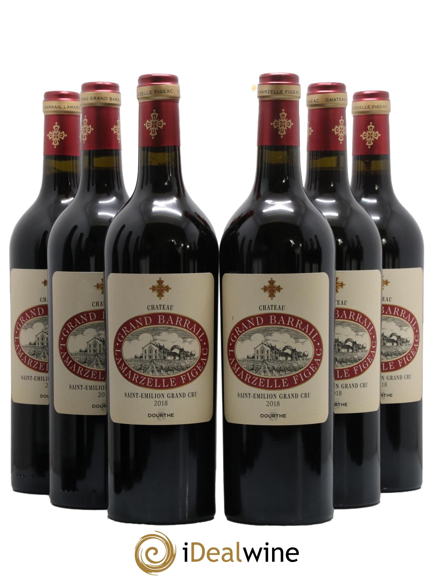 Château Grand Barrail Lamarzelle Figeac Grand Cru Classé 2018 - Lot de 6 bouteilles - 0
