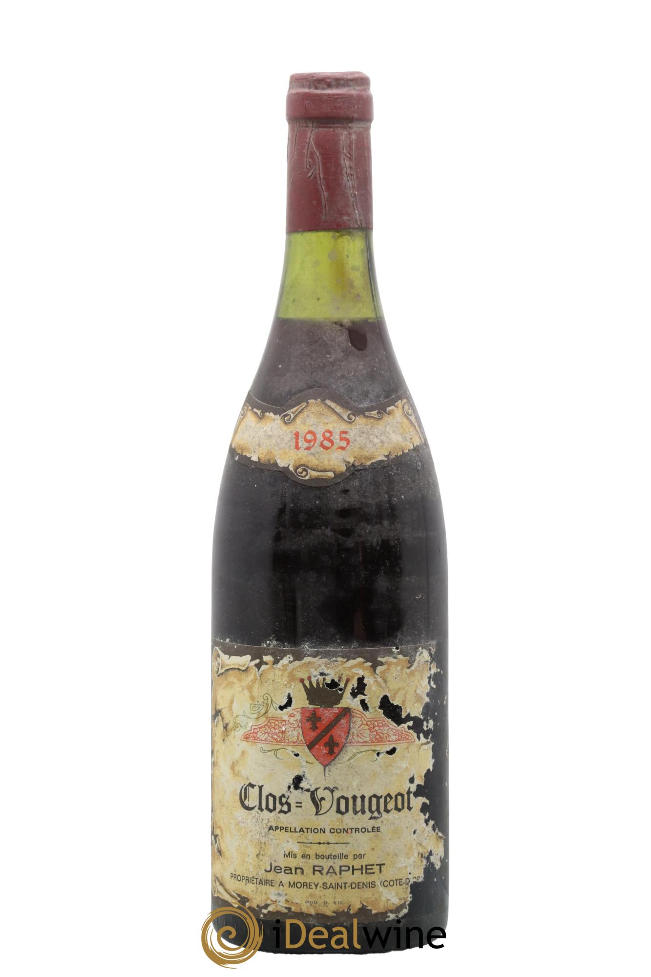 Clos de Vougeot Grand Cru Gérard Raphet (Domaine) Domaine Jean Raphet 1985 - Lot de 1 bouteille - 0
