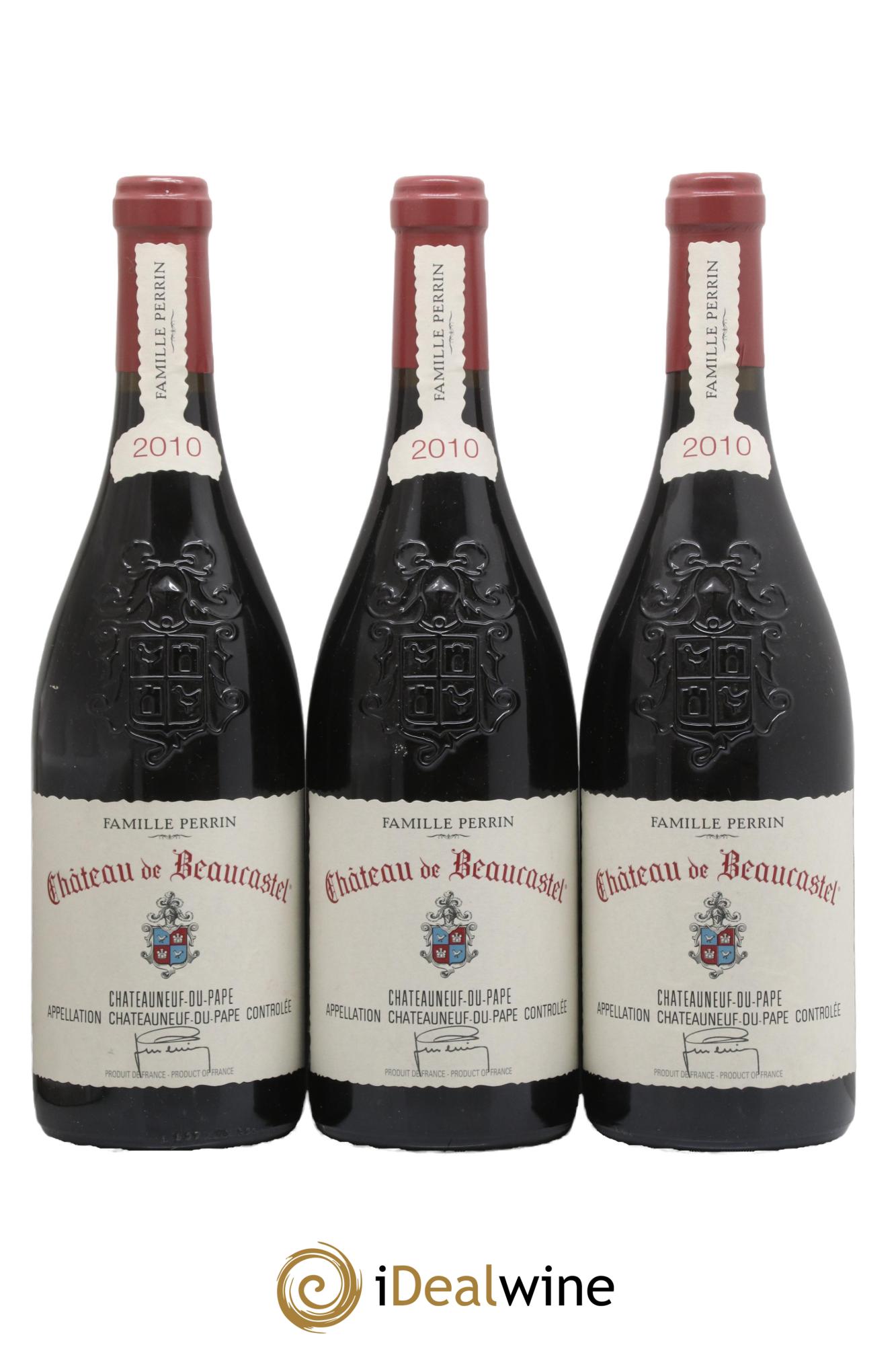 Châteauneuf-du-Pape Château de Beaucastel Famille Perrin 2010 - Lot de 3 bouteilles - 0