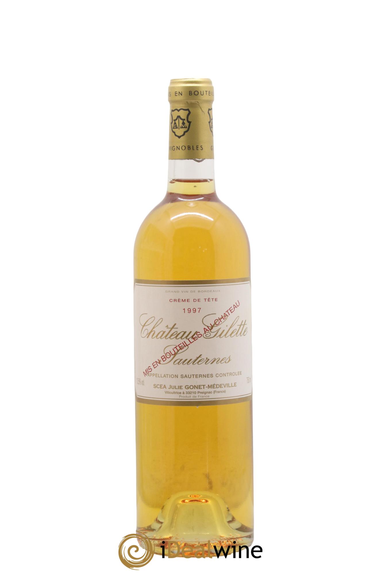 Château Gilette - Crème de Tête 1997 - Lot de 1 bouteille - 0