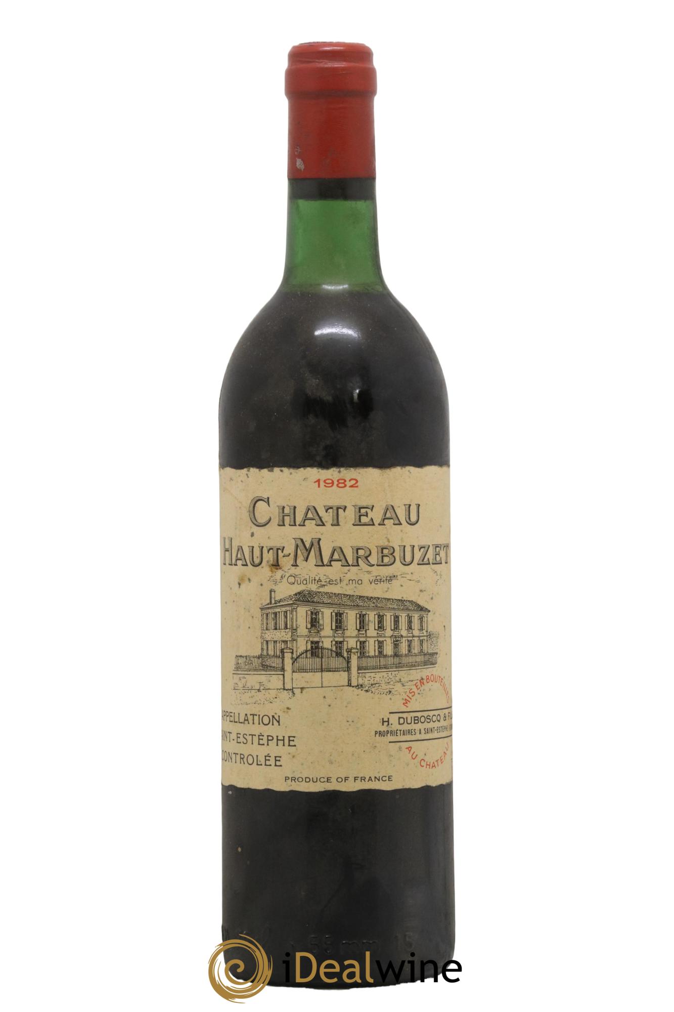 Château Haut Marbuzet 1982 - Lot de 1 bouteille - 0