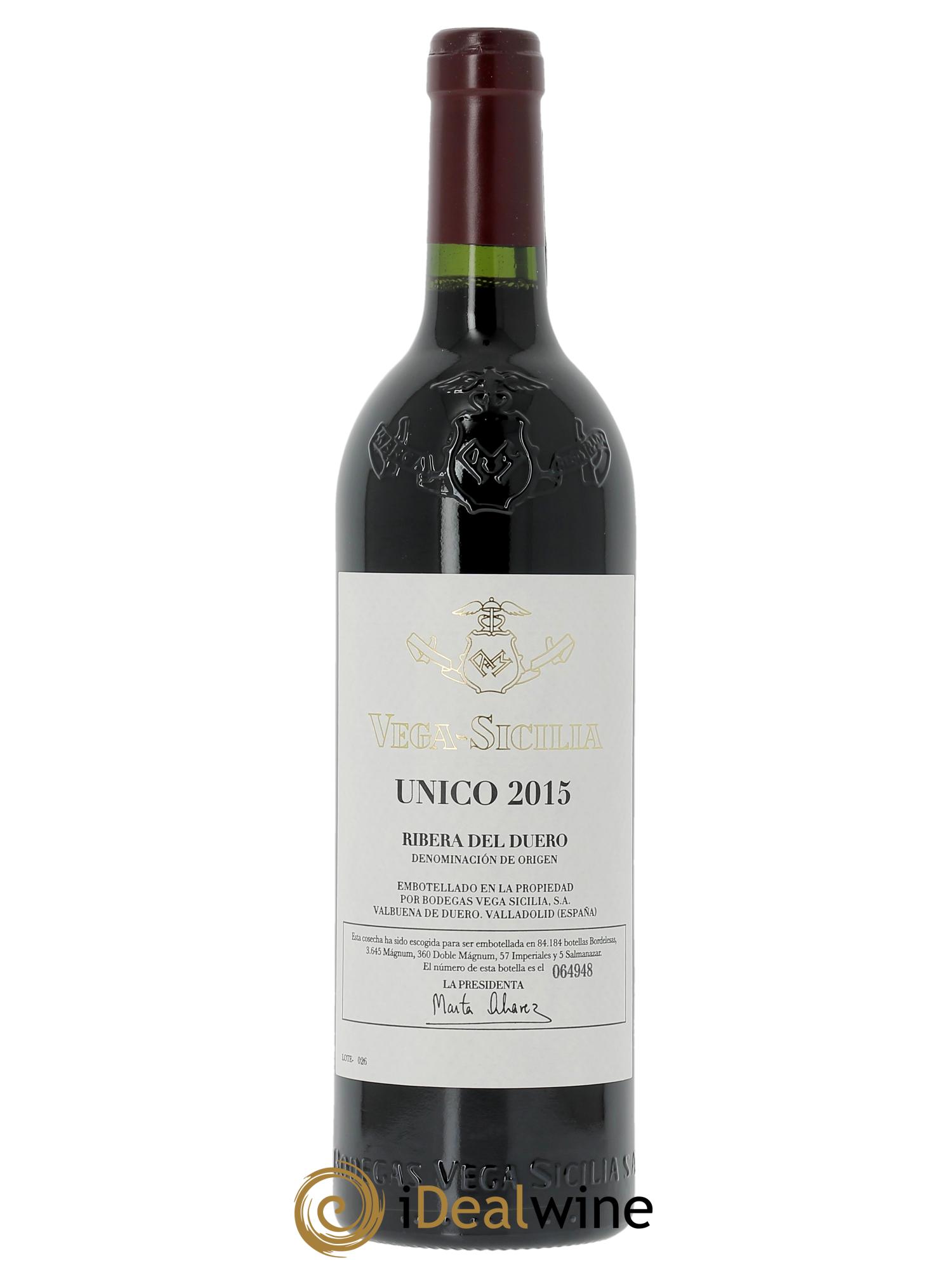 Ribera Del Duero DO Vega Sicilia Unico Famille Alvarez (OWC if 3 bts) 2015 - Lot of 1 bottle - 0