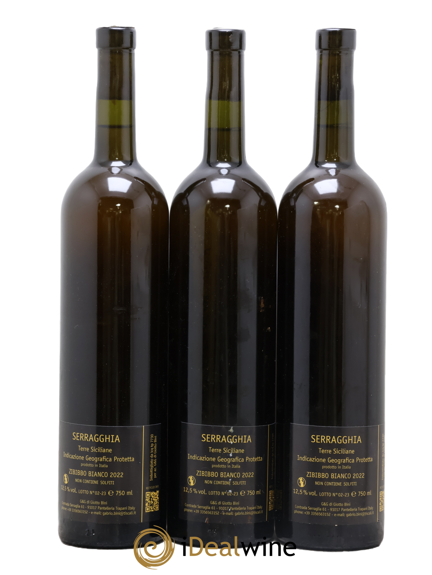 Terre Siciliane IGT Zibibbo Bianco Azienda Serragghia 2022 - Posten von 3 Flaschen - 1