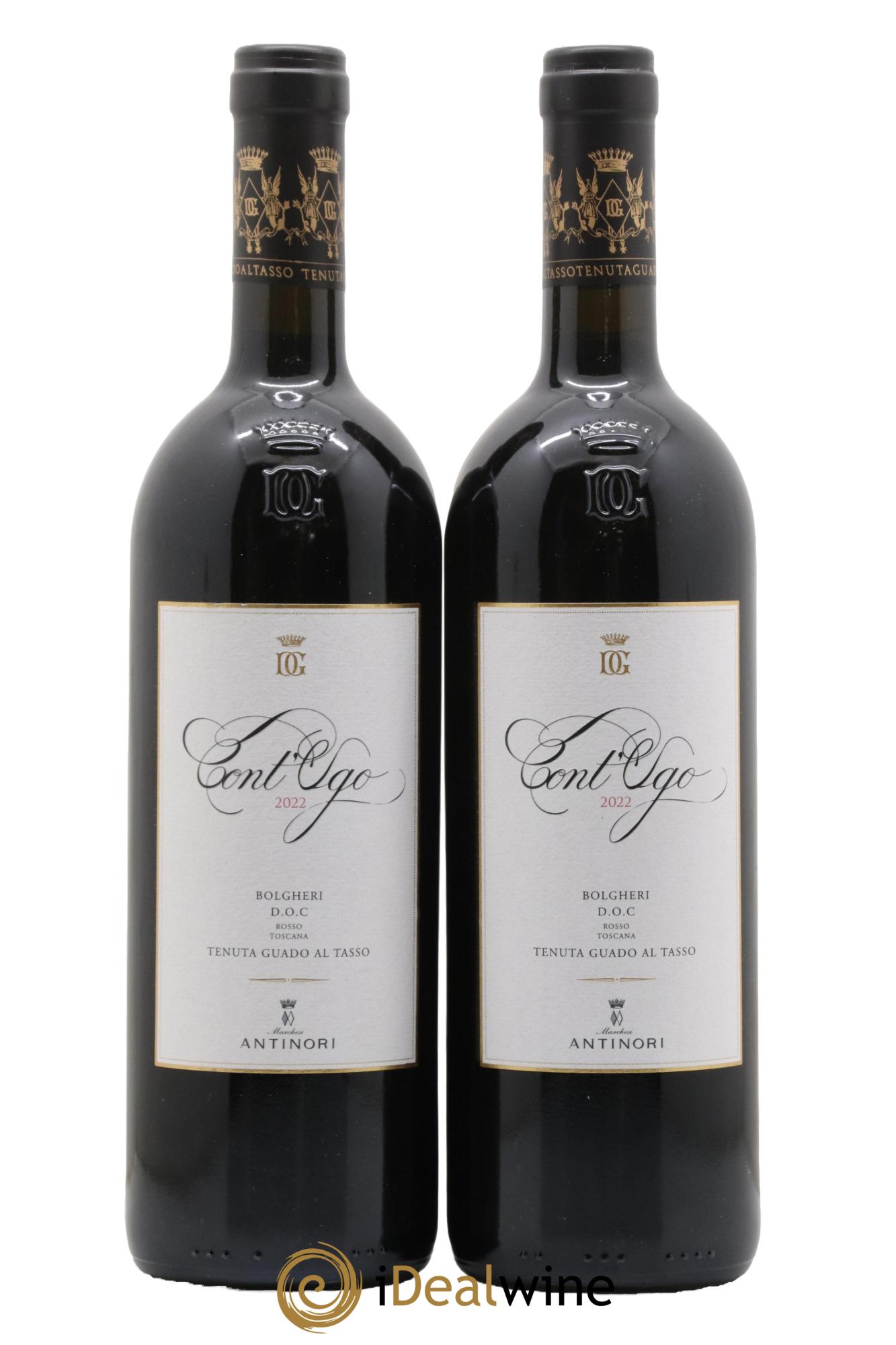 Bolgheri DOC Cont'Ugo Tenuta Guado al Tasso - Marchesi Antinori 2022 - Lot de 2 bouteilles - 0