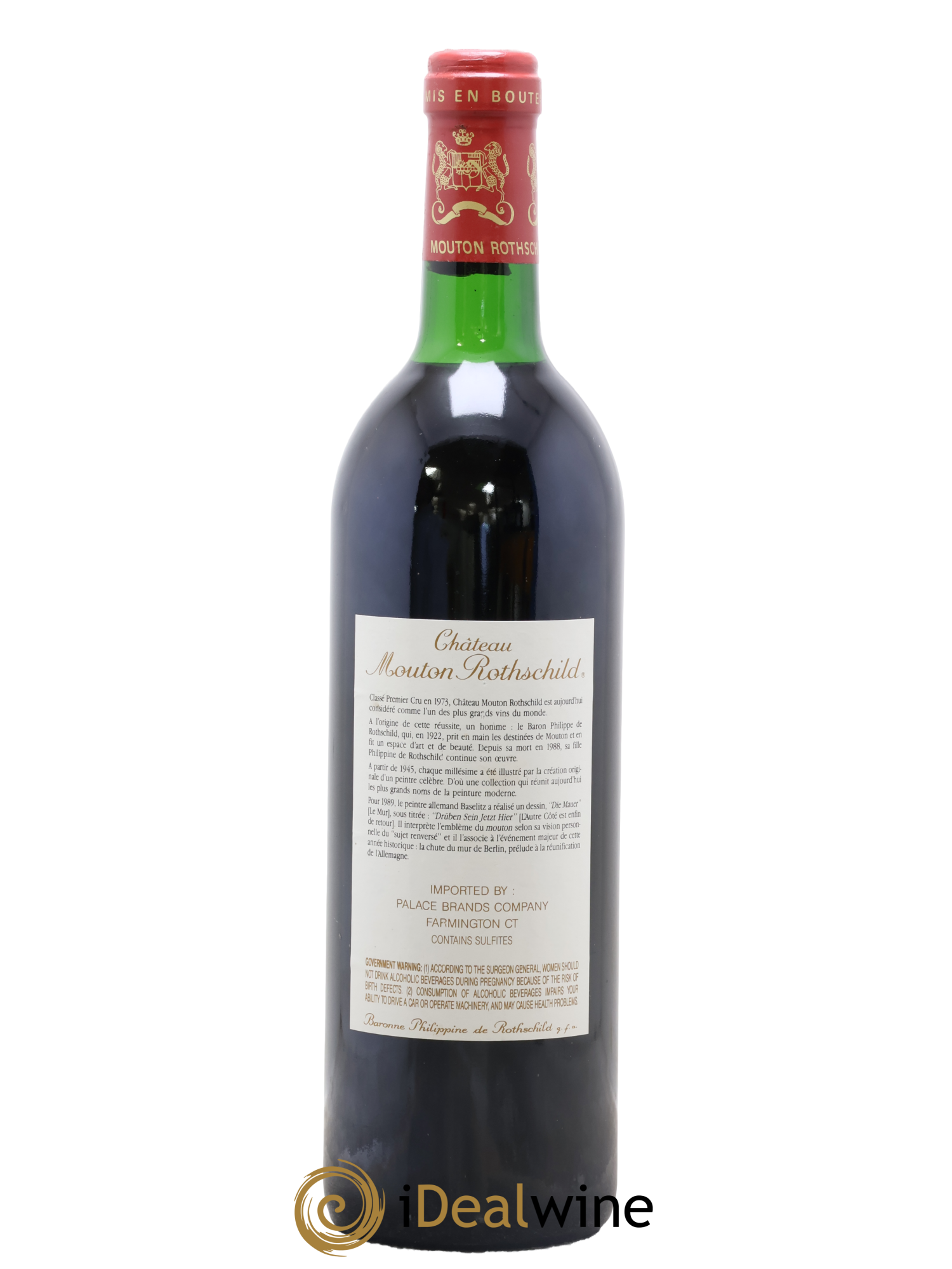Château Mouton Rothschild 1er Grand Cru Classé 1989 - Posten von 1 Flasche - 1