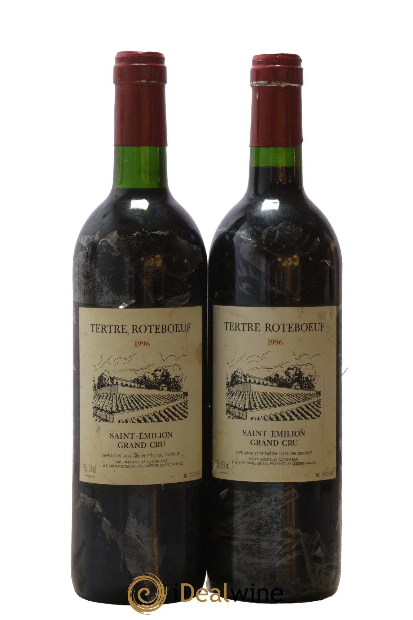 Château Tertre Roteboeuf 1996 - Lot de 2 bouteilles - 0