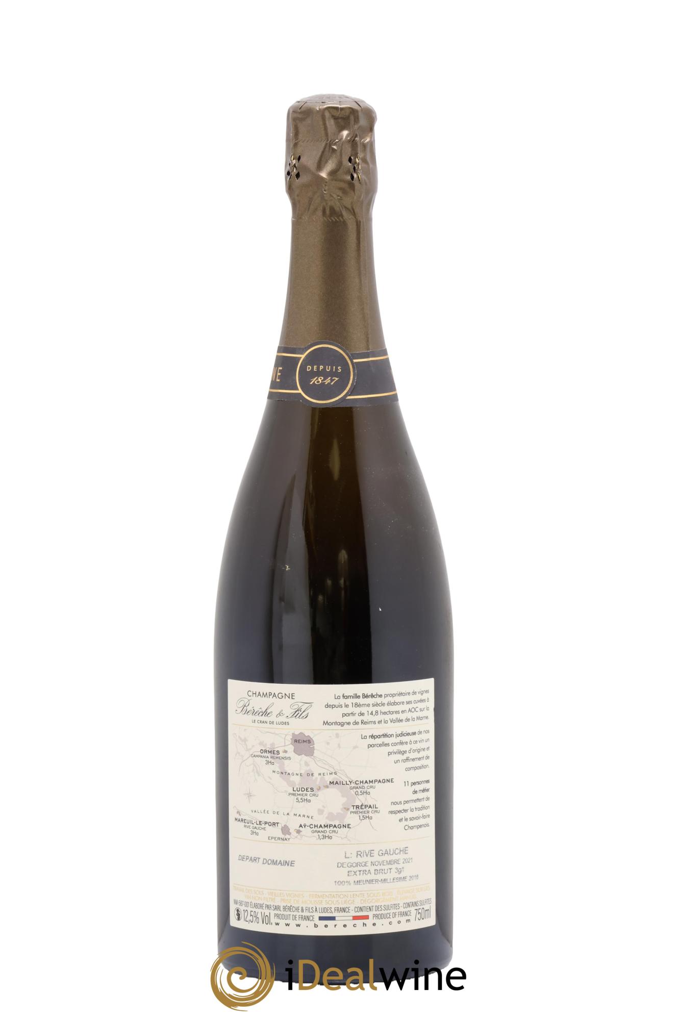 Rive Gauche Extra-Brut Bérêche et Fils 2018 - Lot of 1 bottle - 1