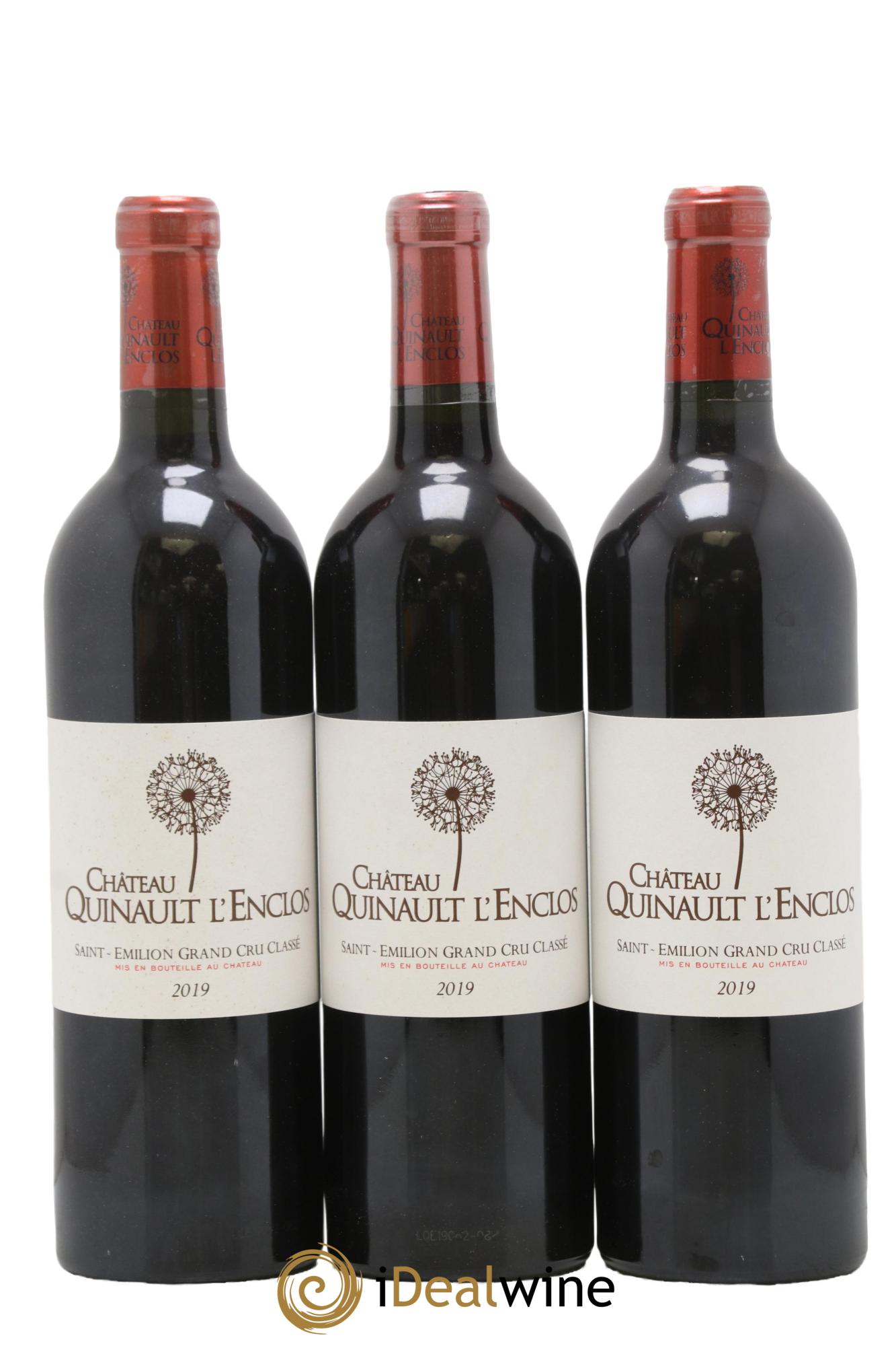 Château Quinault L'Enclos 2019 - Lot of 3 bottles - 0