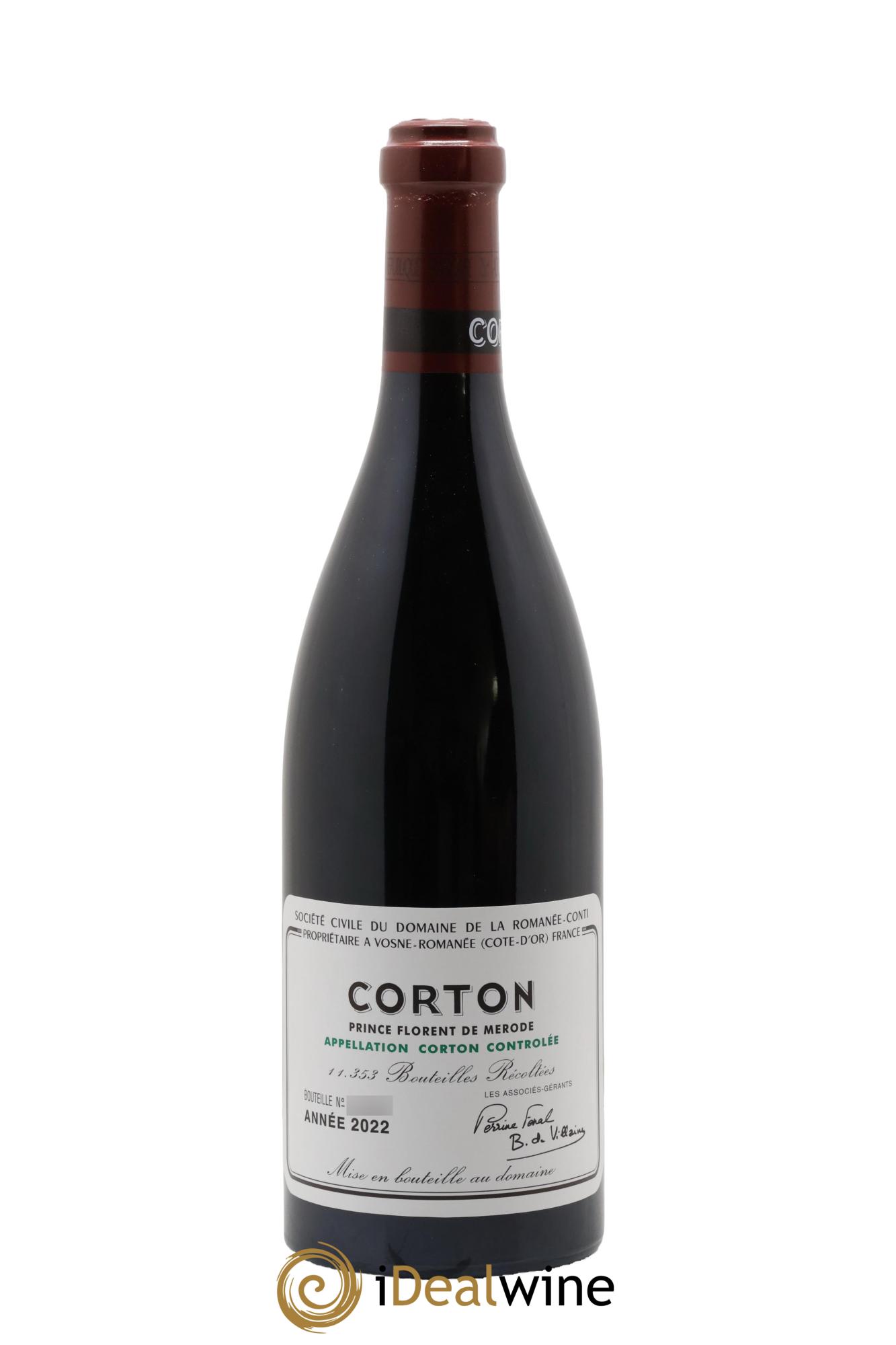 Corton Grand Cru Domaine de la Romanée-Conti 2022 - Posten von 1 Flasche - 0