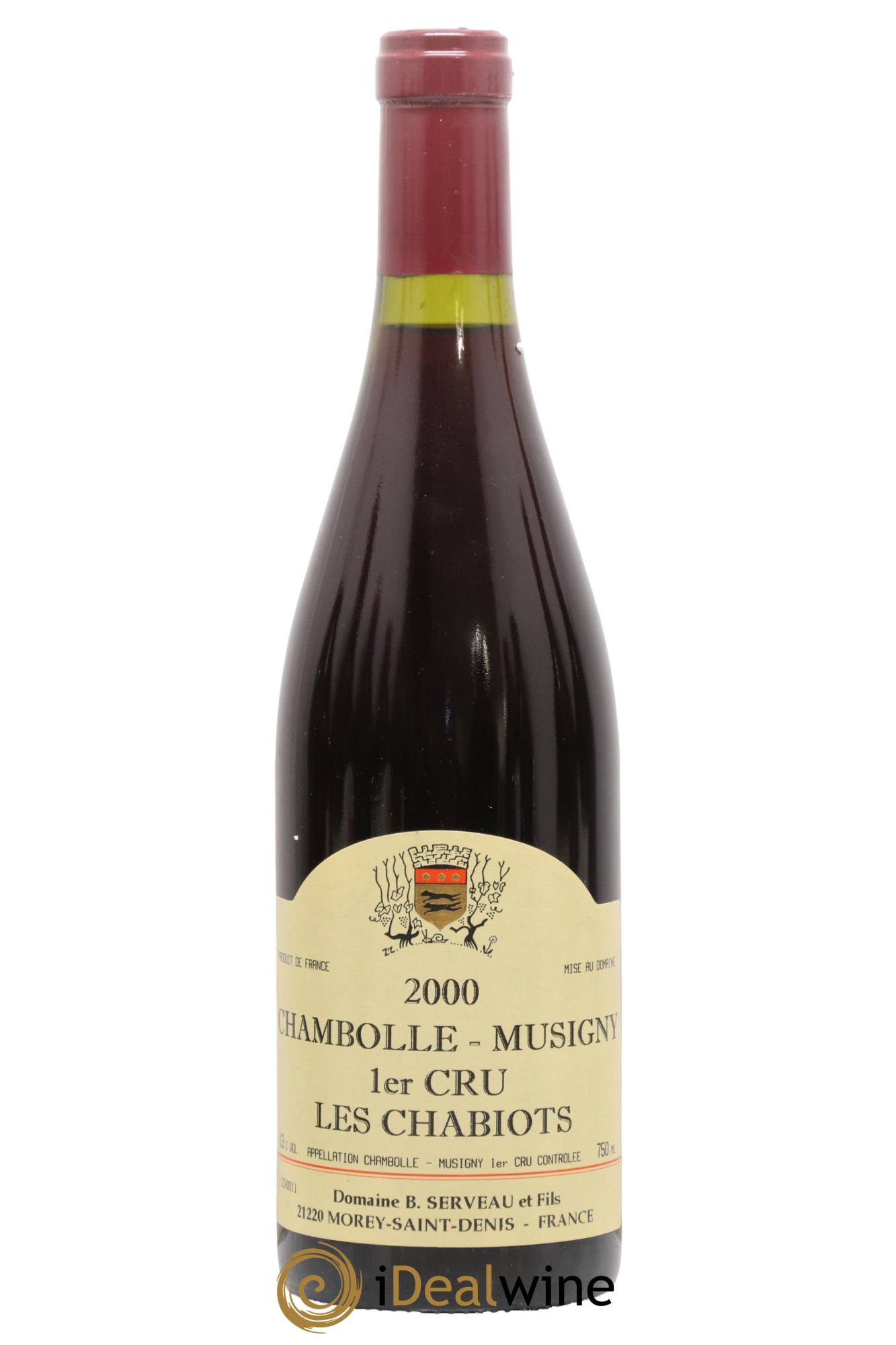 Chambolle-Musigny 1er Cru Les Chabiots Domaine Bernard Serveau 2000 - Lot de 1 bouteille - 0