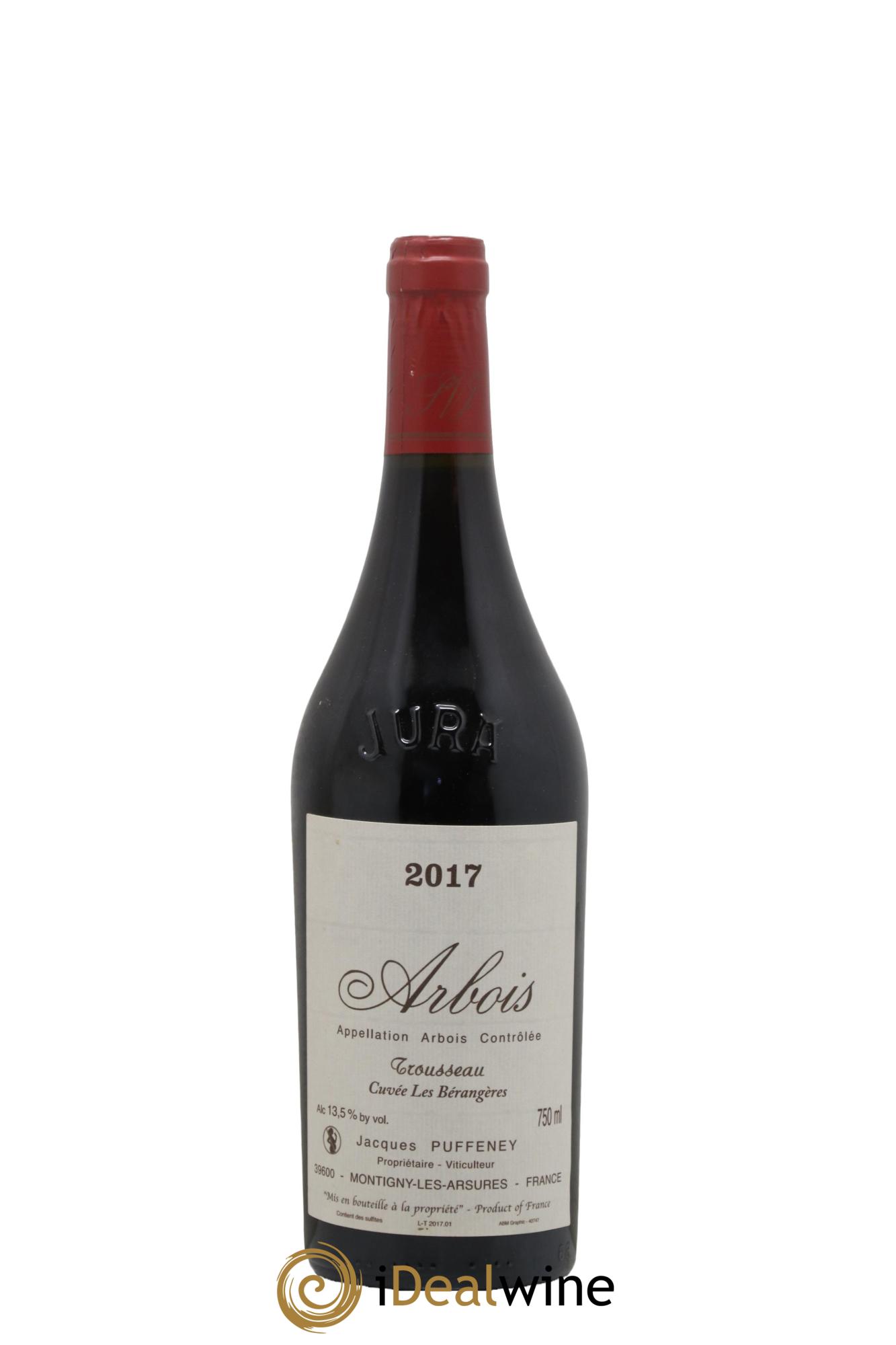 Arbois Trousseau Cuvée Les Bérangères Jacques Puffeney 2017 - Lot de 1 bouteille - 0