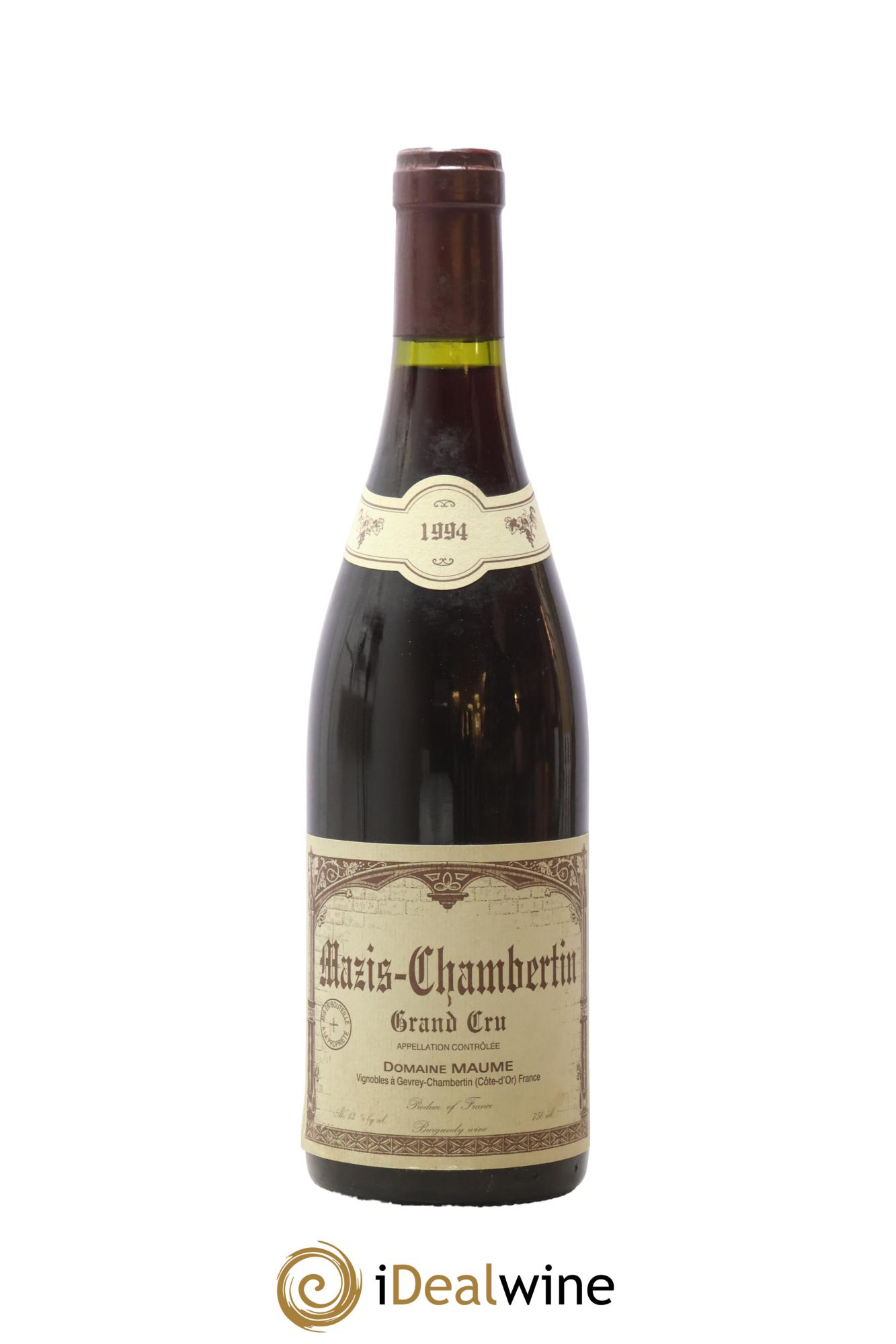 Mazis-Chambertin Grand Cru Maume (Domaine) 1994 - Lot de 1 bouteille - 0