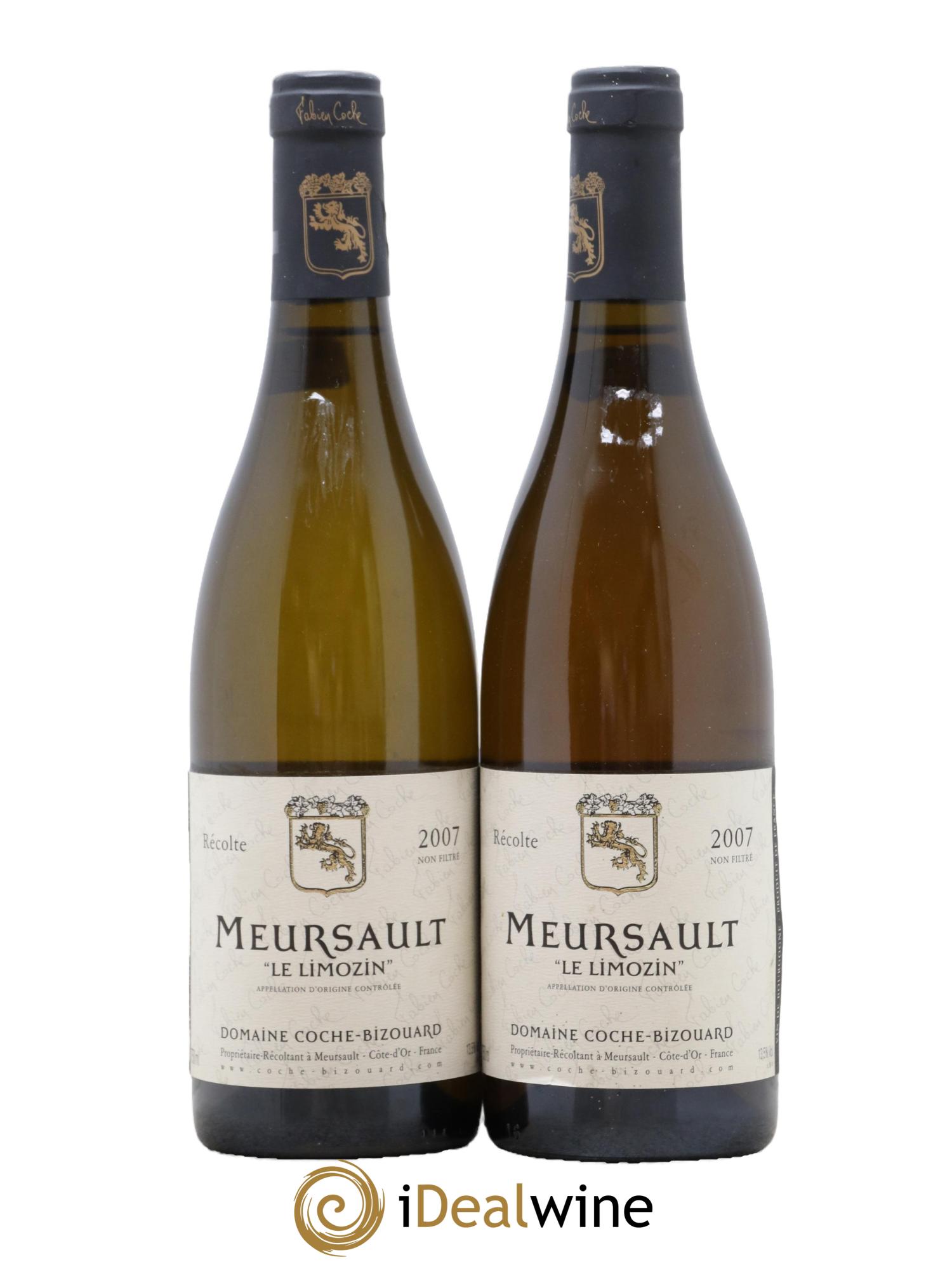 Meursault Le Limozin Domaine Coche Bizouard 2007 - Lot de 2 bouteilles - 0