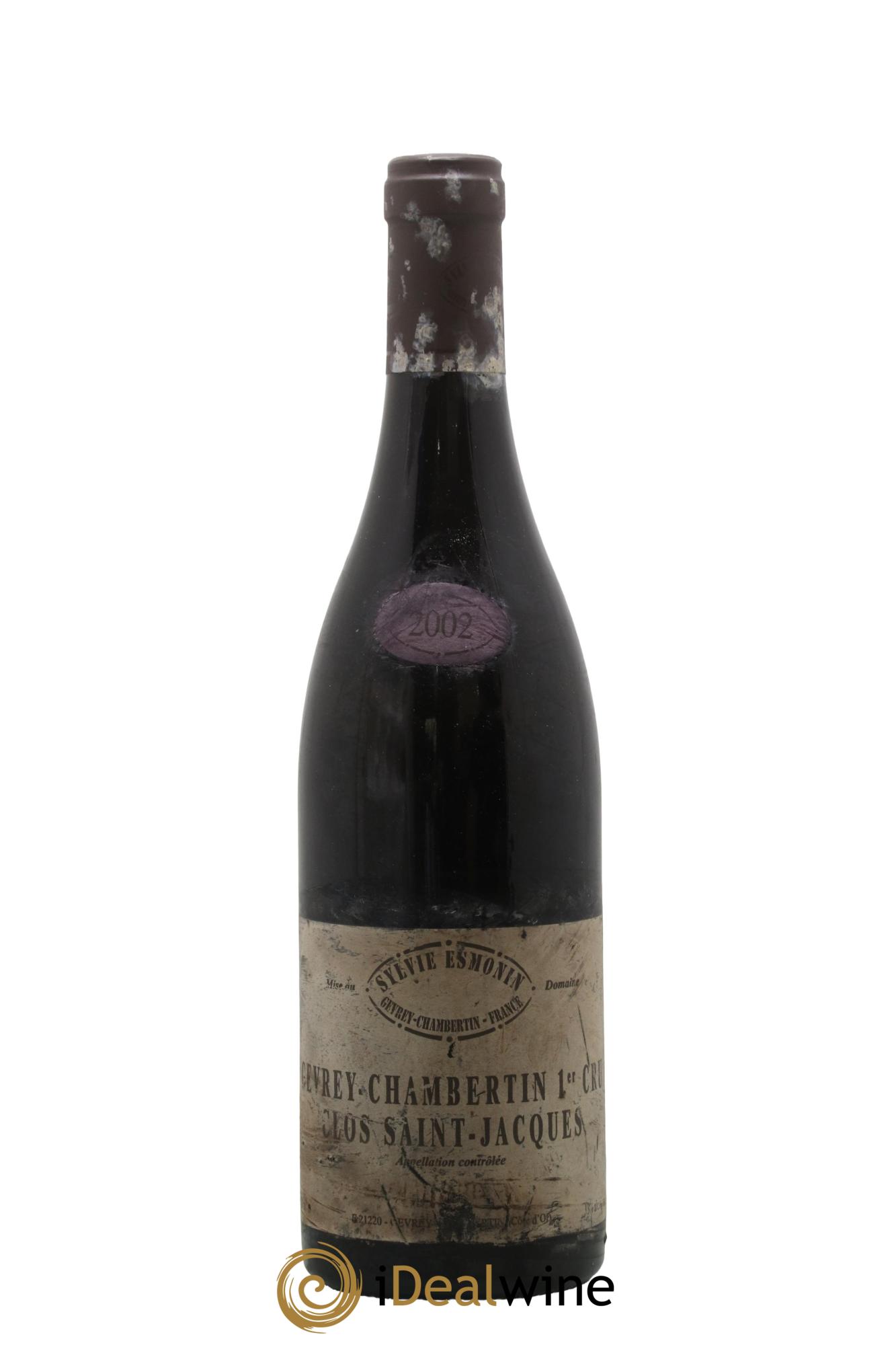 Gevrey-Chambertin 1er Cru Clos Saint Jacques Sylvie Esmonin 2002 - Lot de 1 bouteille - 0
