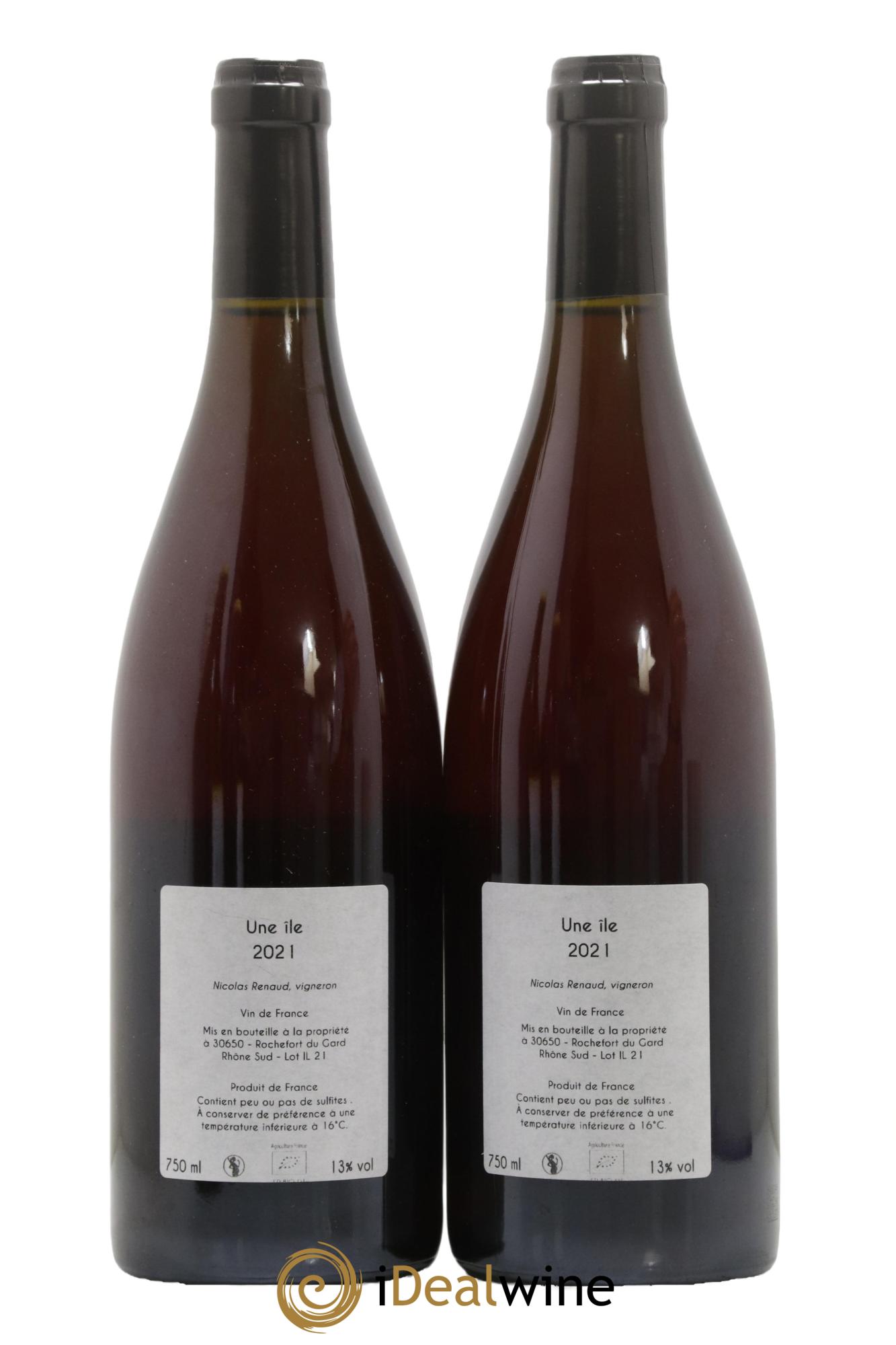 Vin de France Une Ile Clos des Grillons 2021 - Lotto di 2 bottiglie - 1