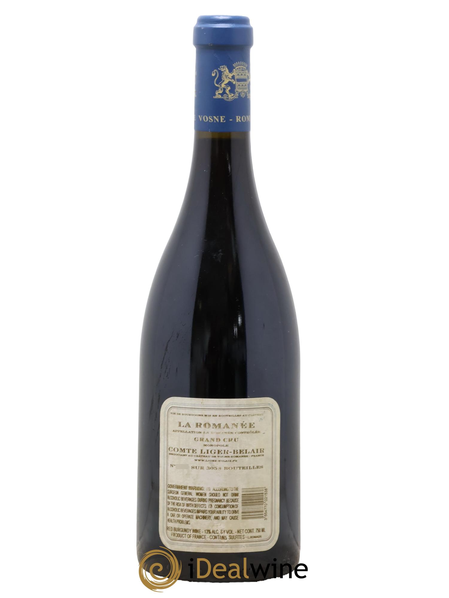 La Romanée Grand Cru Comte Liger-Belair (Domaine du) 2008 - Lot of 1 bottle - 1