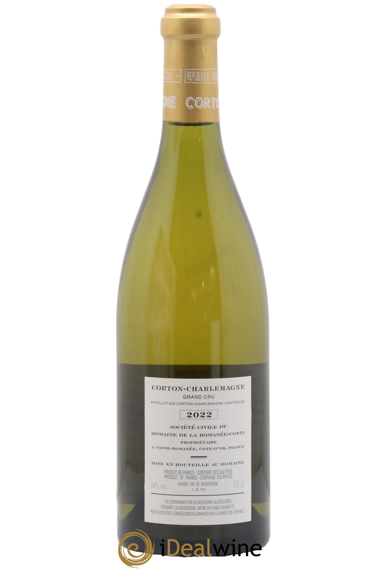 Corton-Charlemagne Grand Cru Domaine de la Romanée-Conti 2022 - Lotto di 1 bottiglia - 1