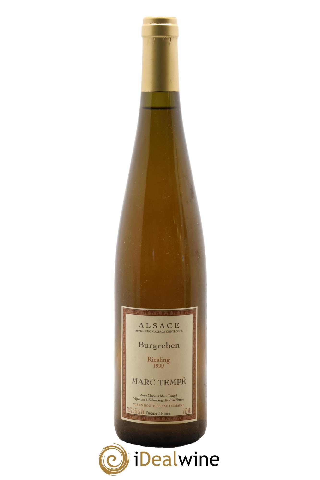 Alsace Riesling Burgreben Domaine Marc Tempe 1999 - Lot de 1 bouteille - 0