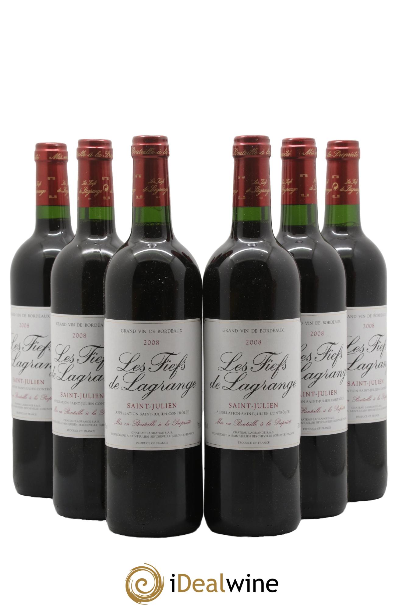 Les Fiefs de Lagrange Second Vin 2008 - Lot of 6 bottles - 0