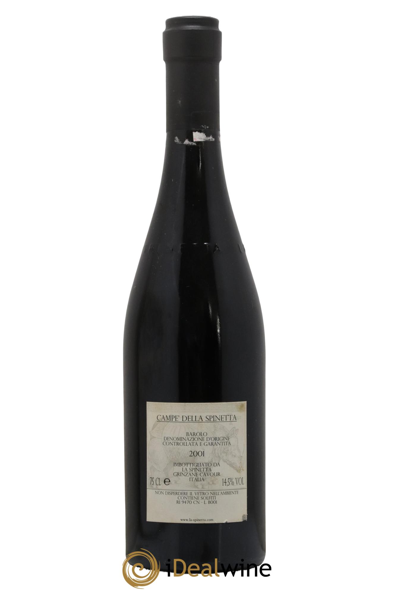 Barolo DOCG Campe La Spinetta - Giorgio Rivetti 2001 - Lot of 1 bottle - 1