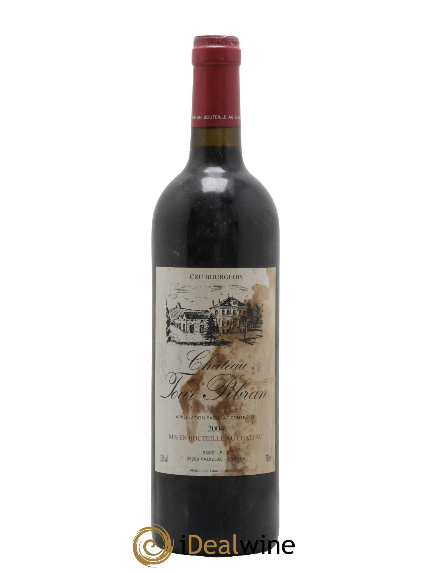 Château Tour Pibran Cru Bourgeois 2004 - Lot de 1 bouteille - 0