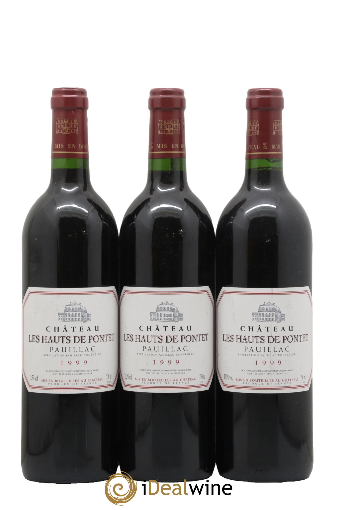 Les Hauts de Pontet-Canet Second Vin 1999 - Posten von 3 Flaschen - 0