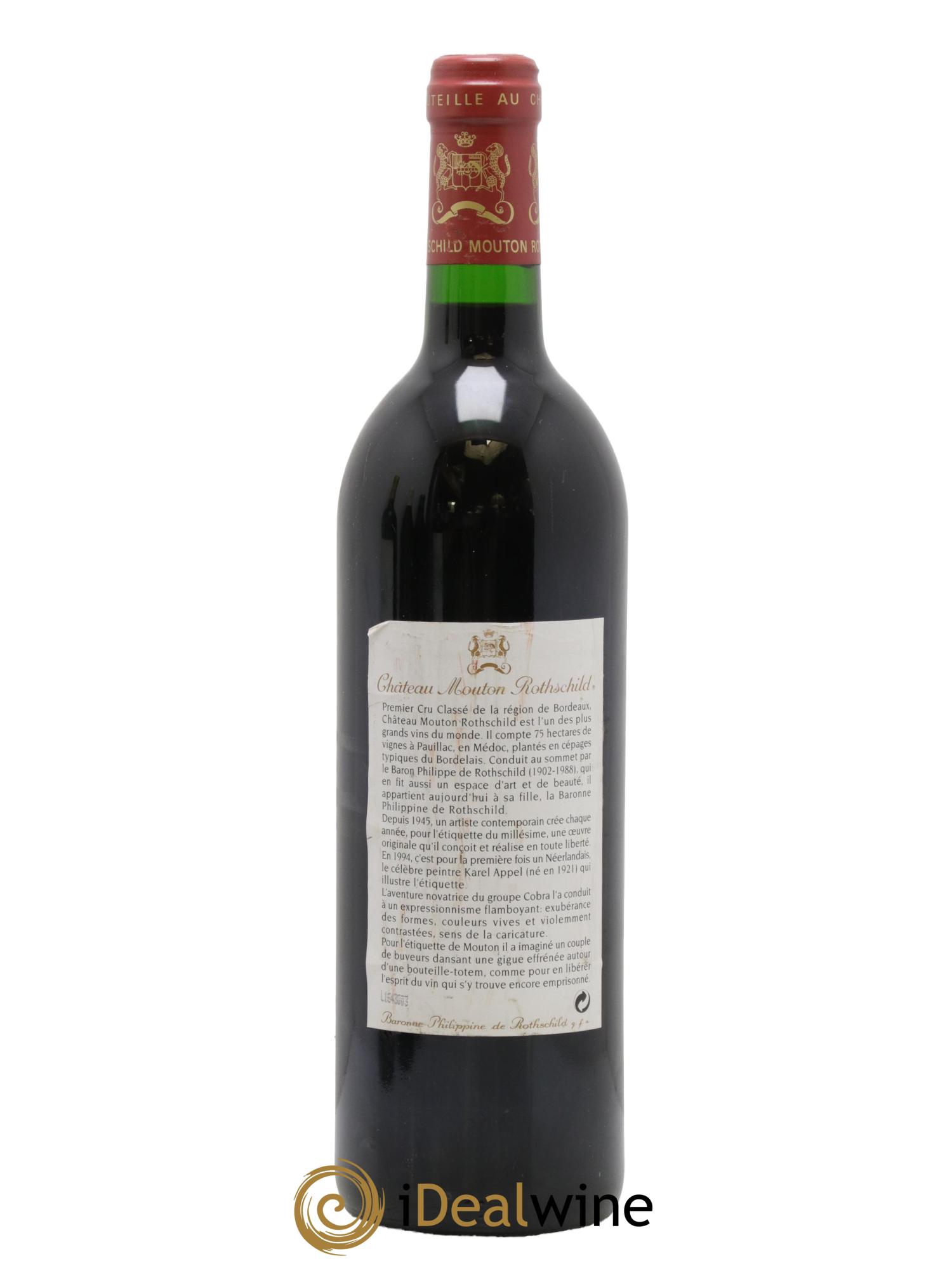 Château Mouton Rothschild 1er Grand Cru Classé 1994 - Lot de 1 bouteille - 1