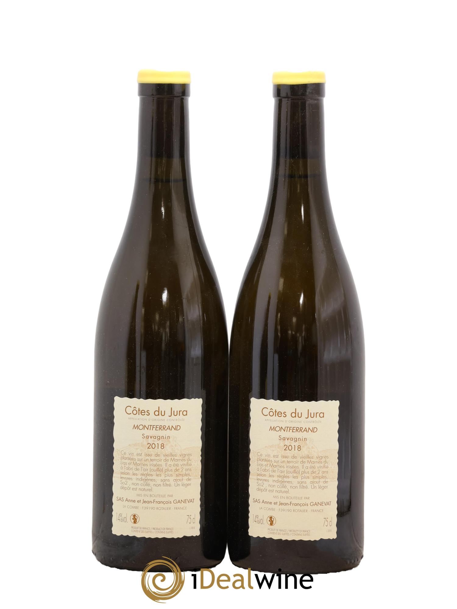 Côtes du Jura Montferrand savagnin Anne et Jean François Ganevat 2018 - Lot de 2 bouteilles - 1