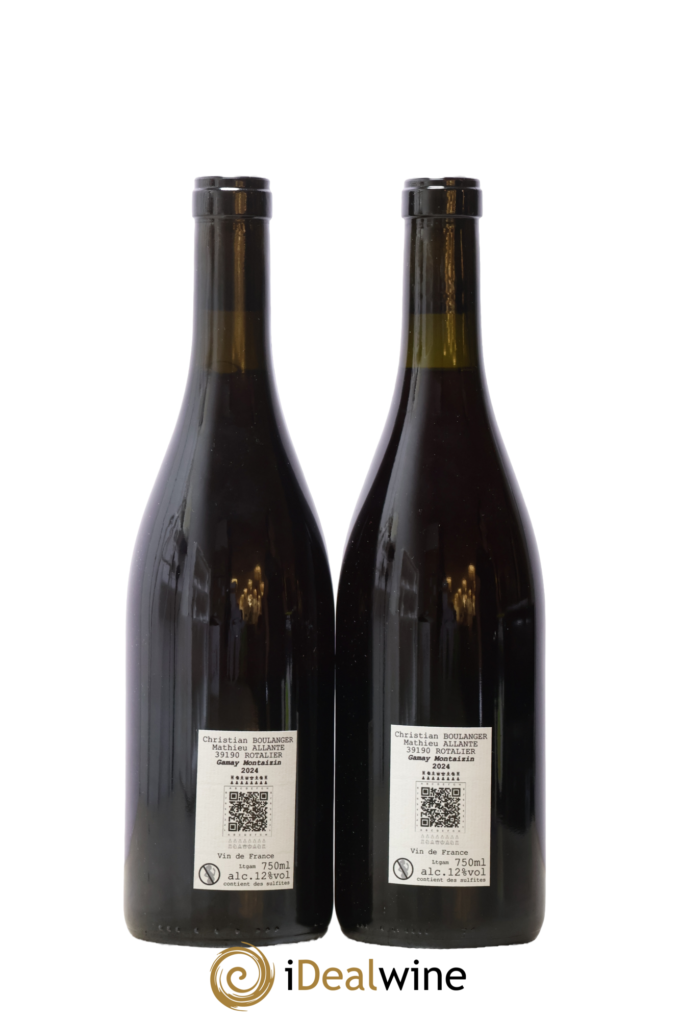 Vin de France Gamay Montaizin Allante Boulanger 2024 - Lot de 2 bouteilles - 1