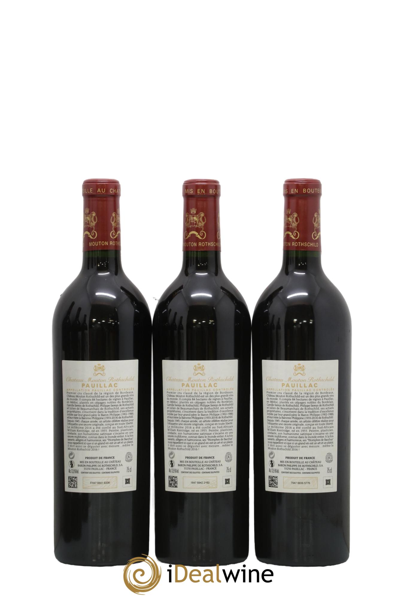 Château Mouton Rothschild 1er Grand Cru Classé 2016 - Lot de 6 bouteilles - 3