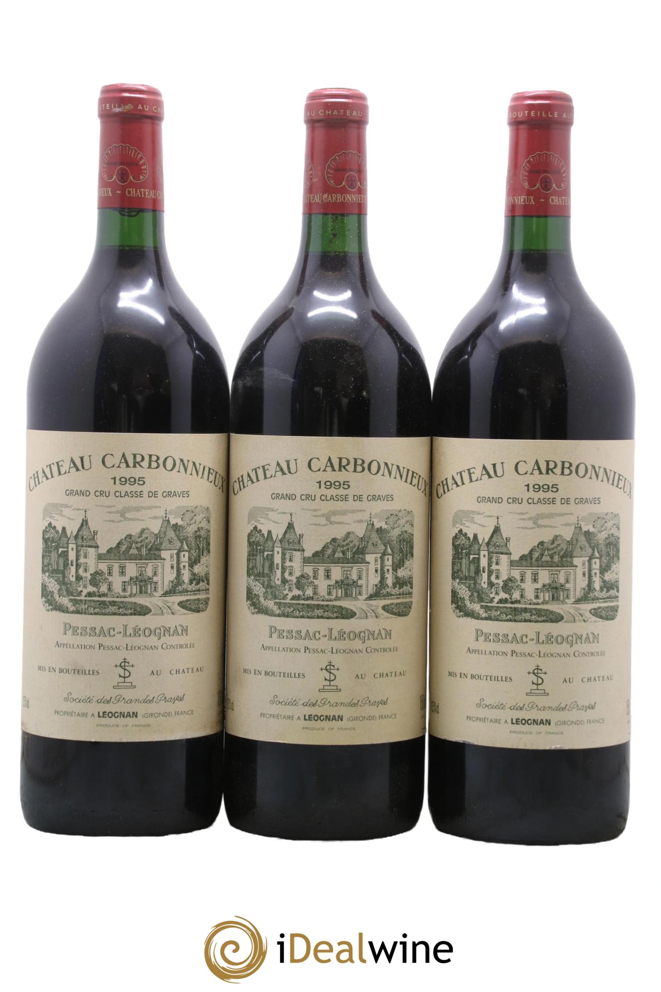Château Carbonnieux Cru Classé de Graves 1995 - Lot de 3 magnums - 0