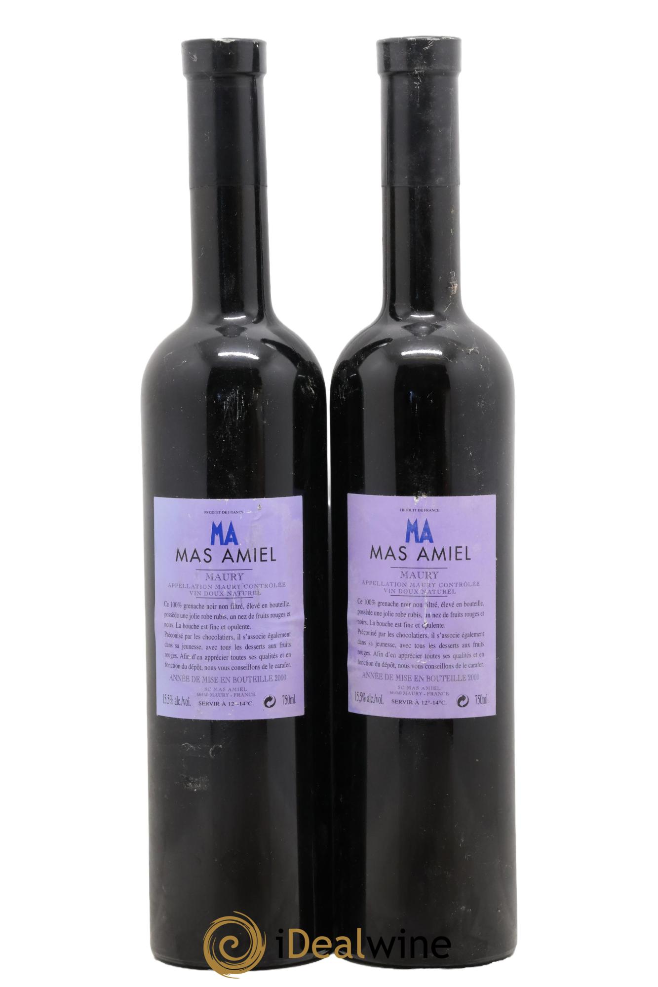 Maury Mas Amiel Vintage 1998 - Lot de 2 bouteilles - 1