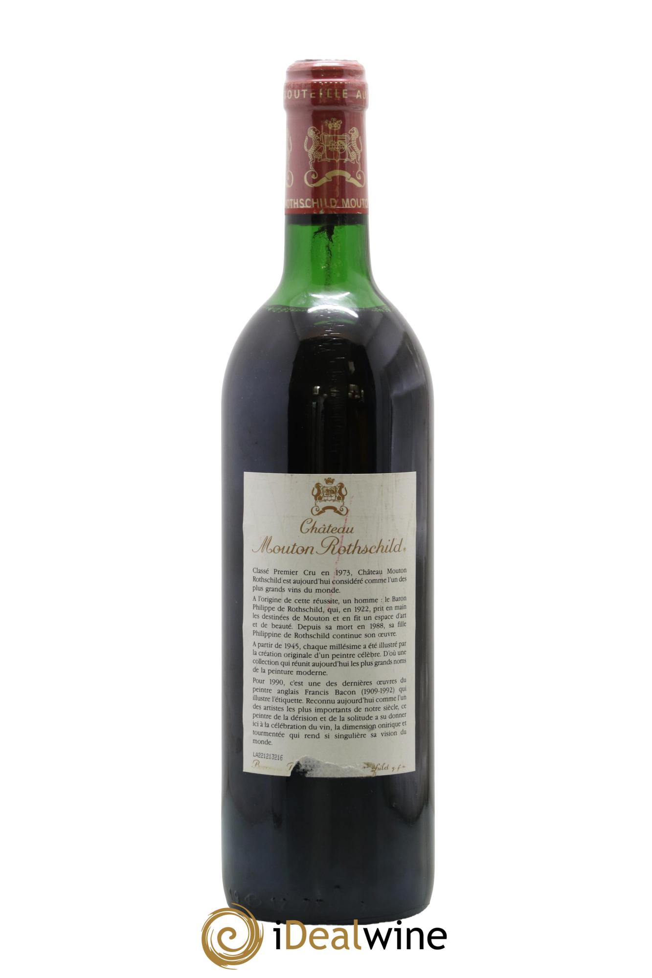 Château Mouton Rothschild 1er Grand Cru Classé 1990 - Lot de 1 bouteille - 1