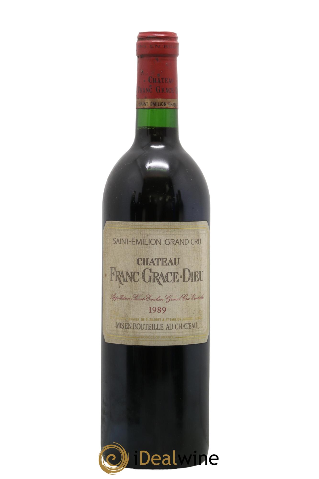 Saint-Émilion Grand Cru Château Franc Grâce Dieu 1989 - Lot de 1 bouteille - 0