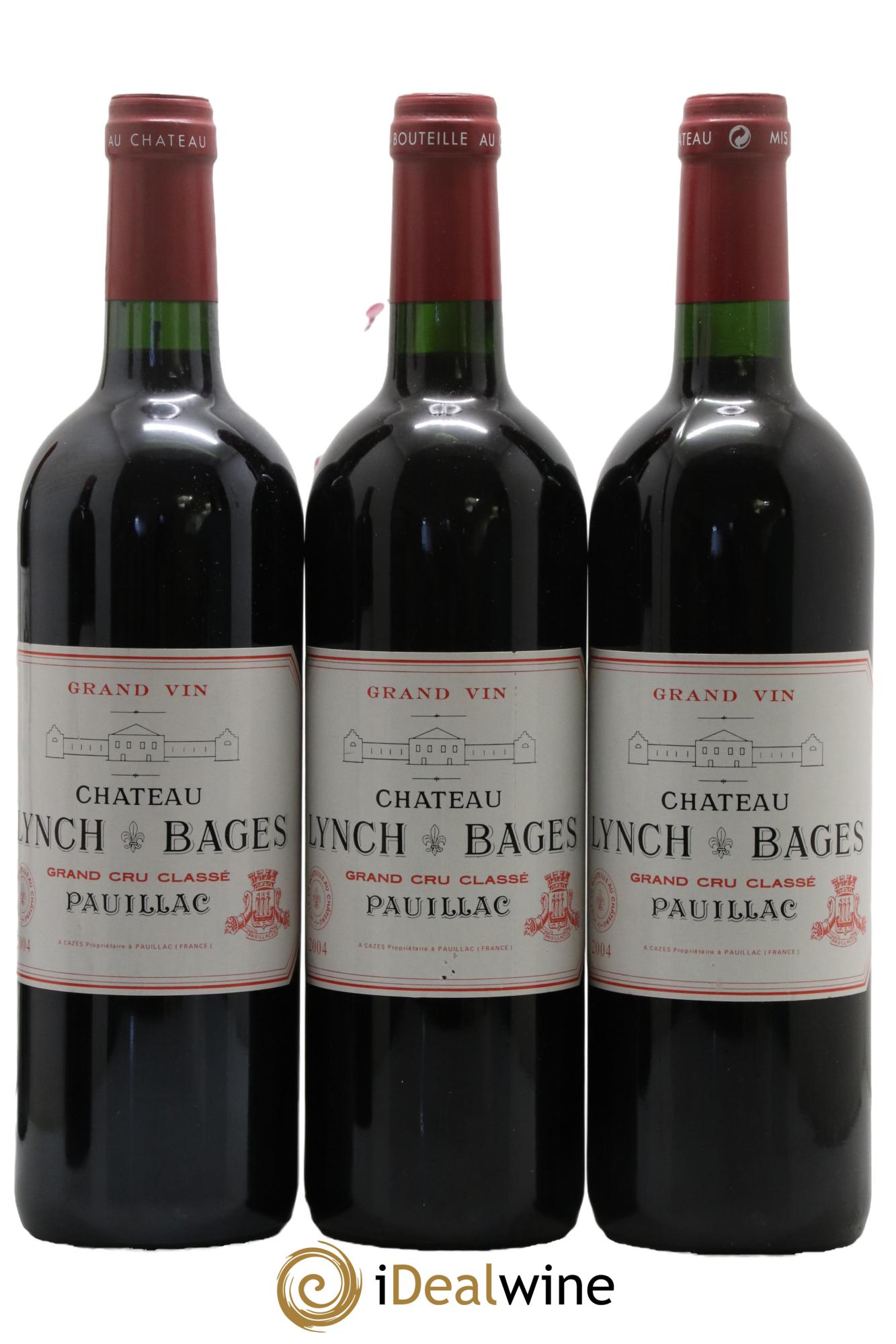 Château Lynch Bages 5ème Grand Cru Classé 2004 - Lot de 3 bouteilles - 0