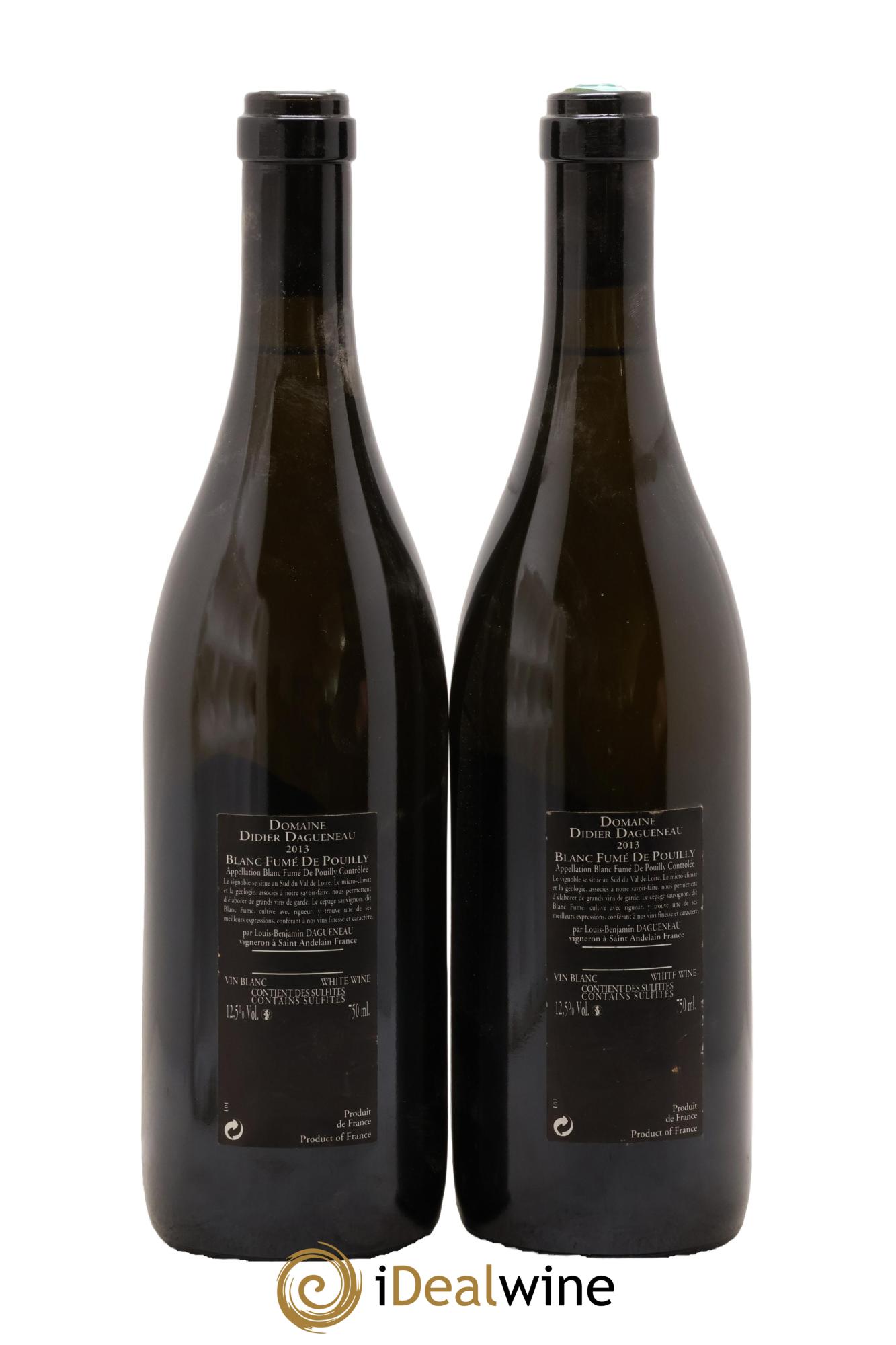 Vin de France (anciennement Pouilly-Fumé) Silex Dagueneau (Domaine Didier - Louis-Benjamin)  2013 - Lot de 2 bouteilles - 1