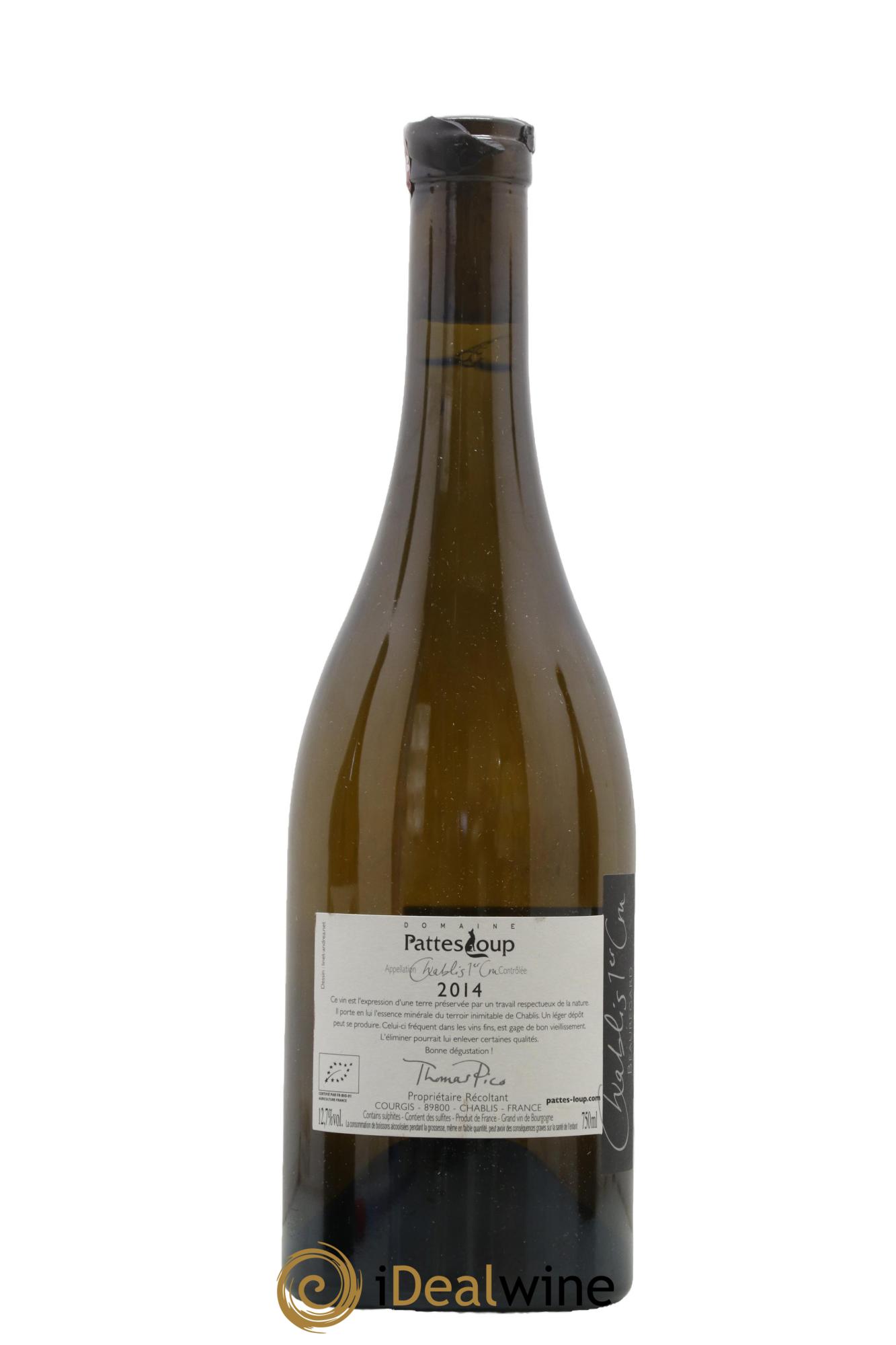 Chablis 1er Cru Beauregard Pattes Loup (Domaine) 2014 - Lot de 1 bouteille - 1