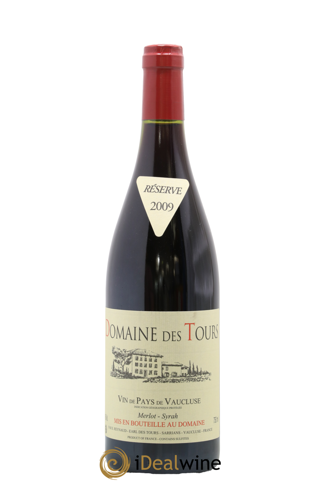 Vaucluse Domaine des Tours Merlot-Syrah Emmanuel Reynaud 2009 - Lot de 1 bouteille - 0