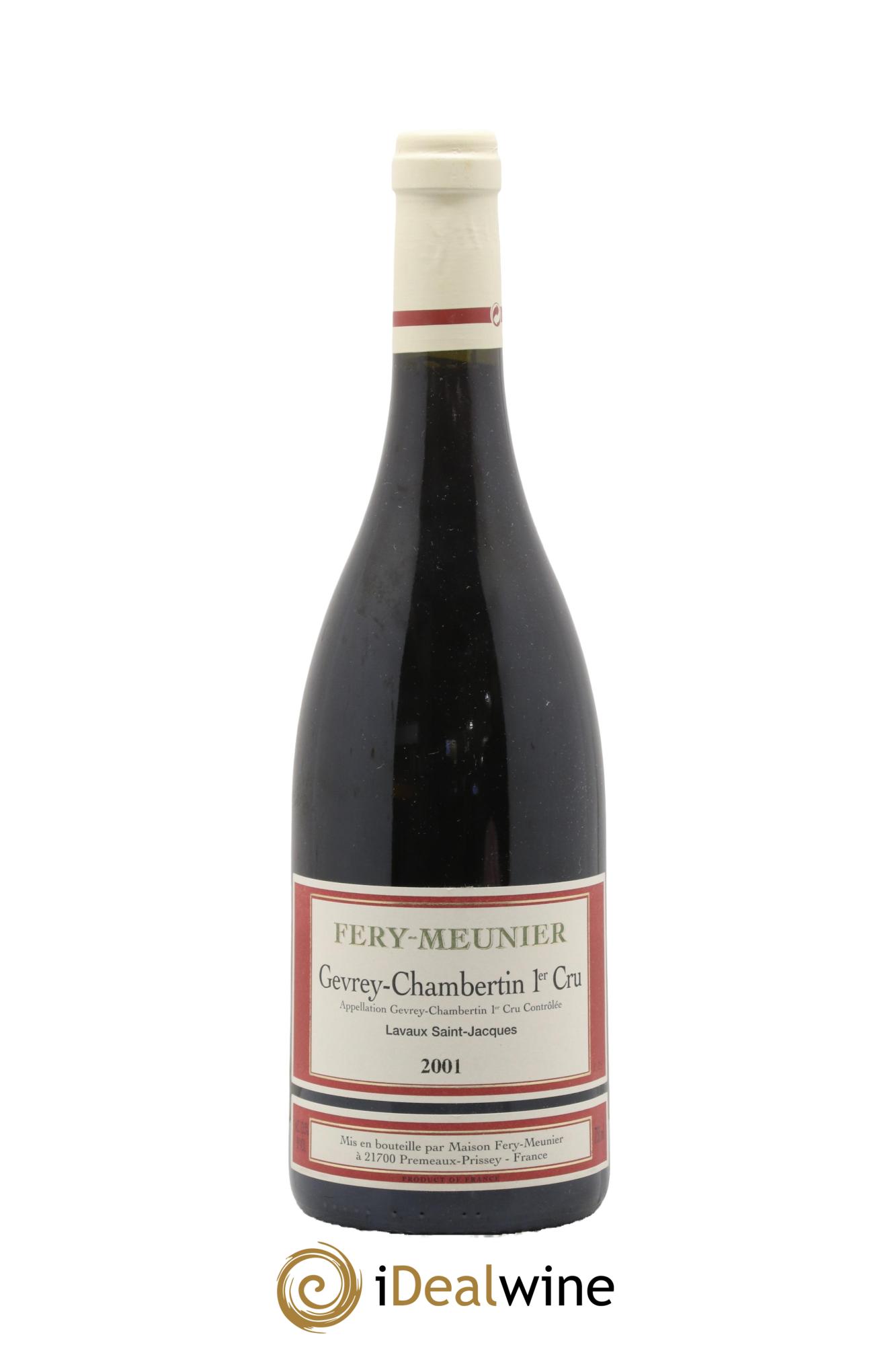 Gevrey-Chambertin 1er Cru Lavaux Saint-Jacques Fery Meunier 2001 - Lot of 1 bottle - 0